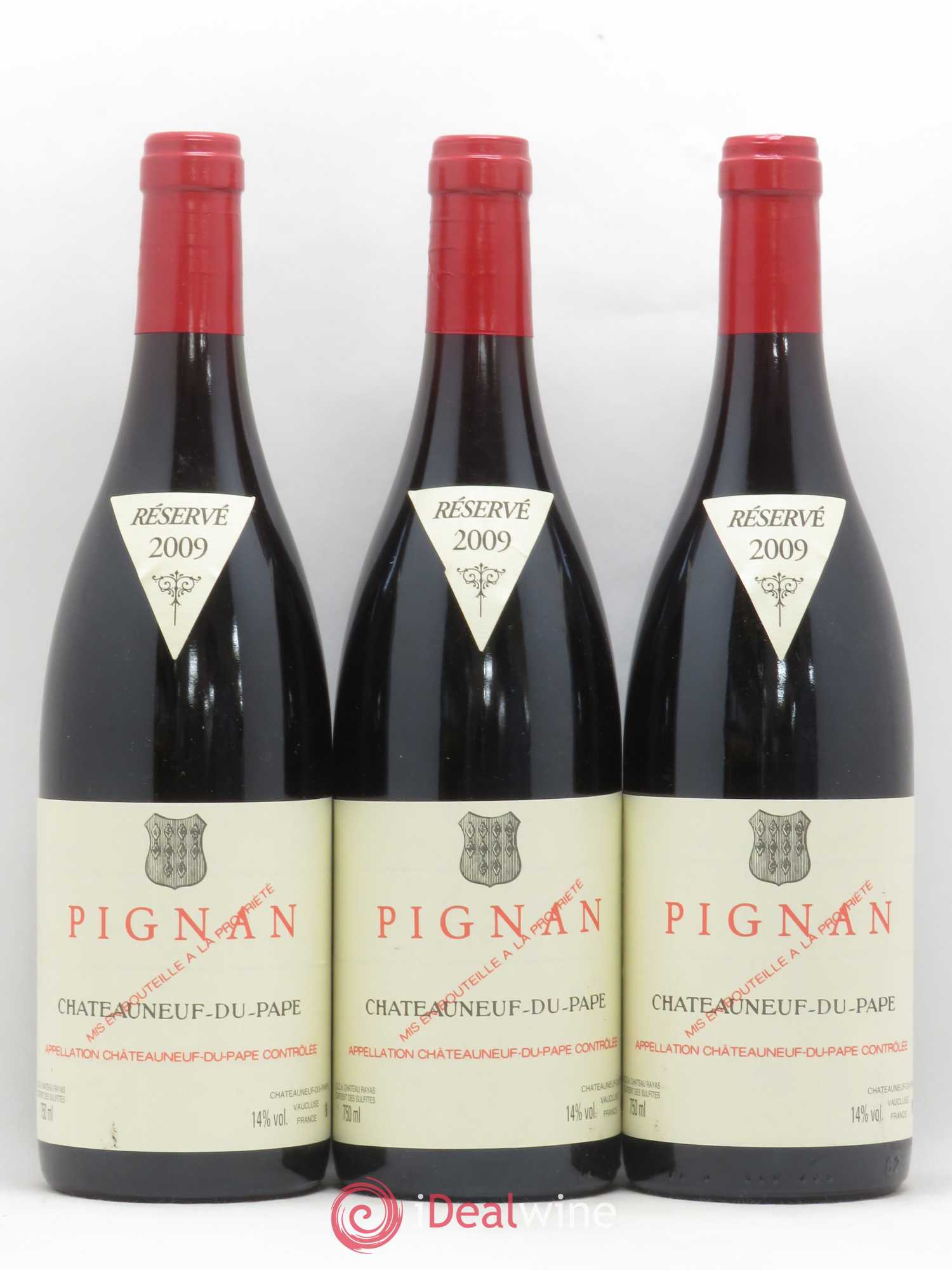 Châteauneuf-du-Pape Pignan Emmanuel Reynaud 2009 - Lot de 3 bouteilles - 0
