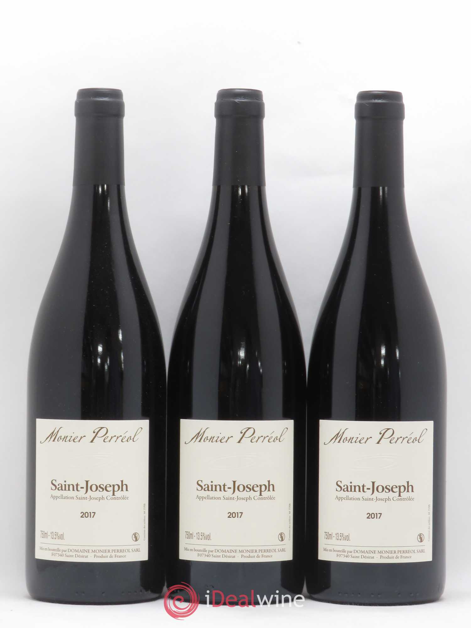 Saint-Joseph Domaine Monier Perreol (sans prix de réserve) 2017 - Posten von 3 Flaschen - 0