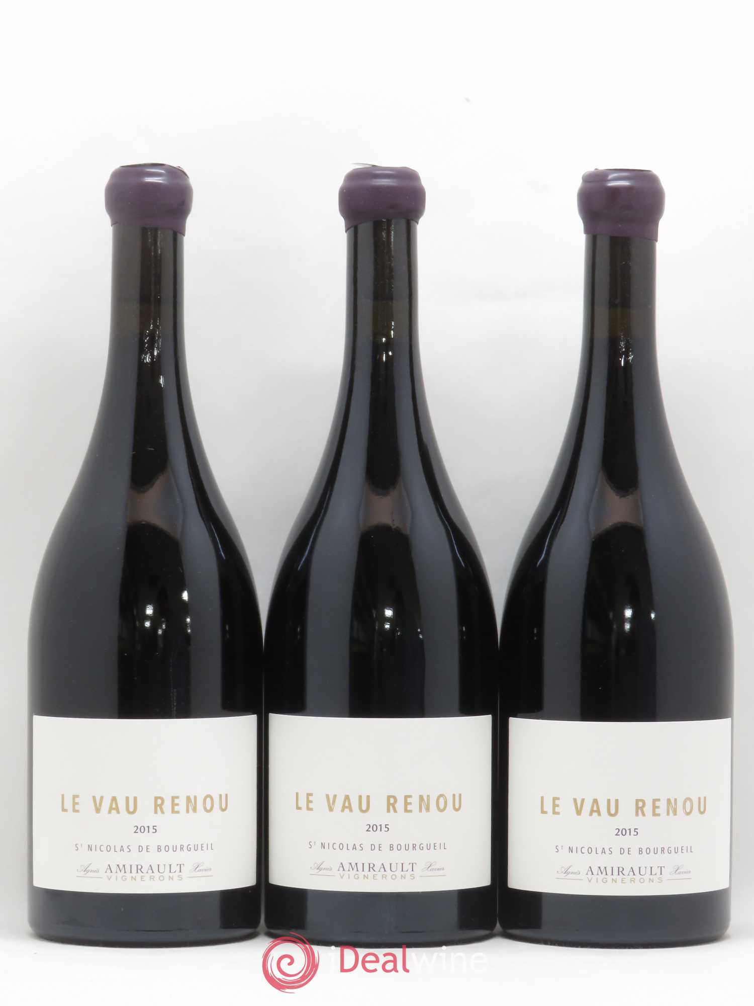 Saint-Nicolas de Bourgueil Le Vau Renou Domaine Amirault (sans prix de réserve) 2015 - Posten von 3 Flaschen - 0