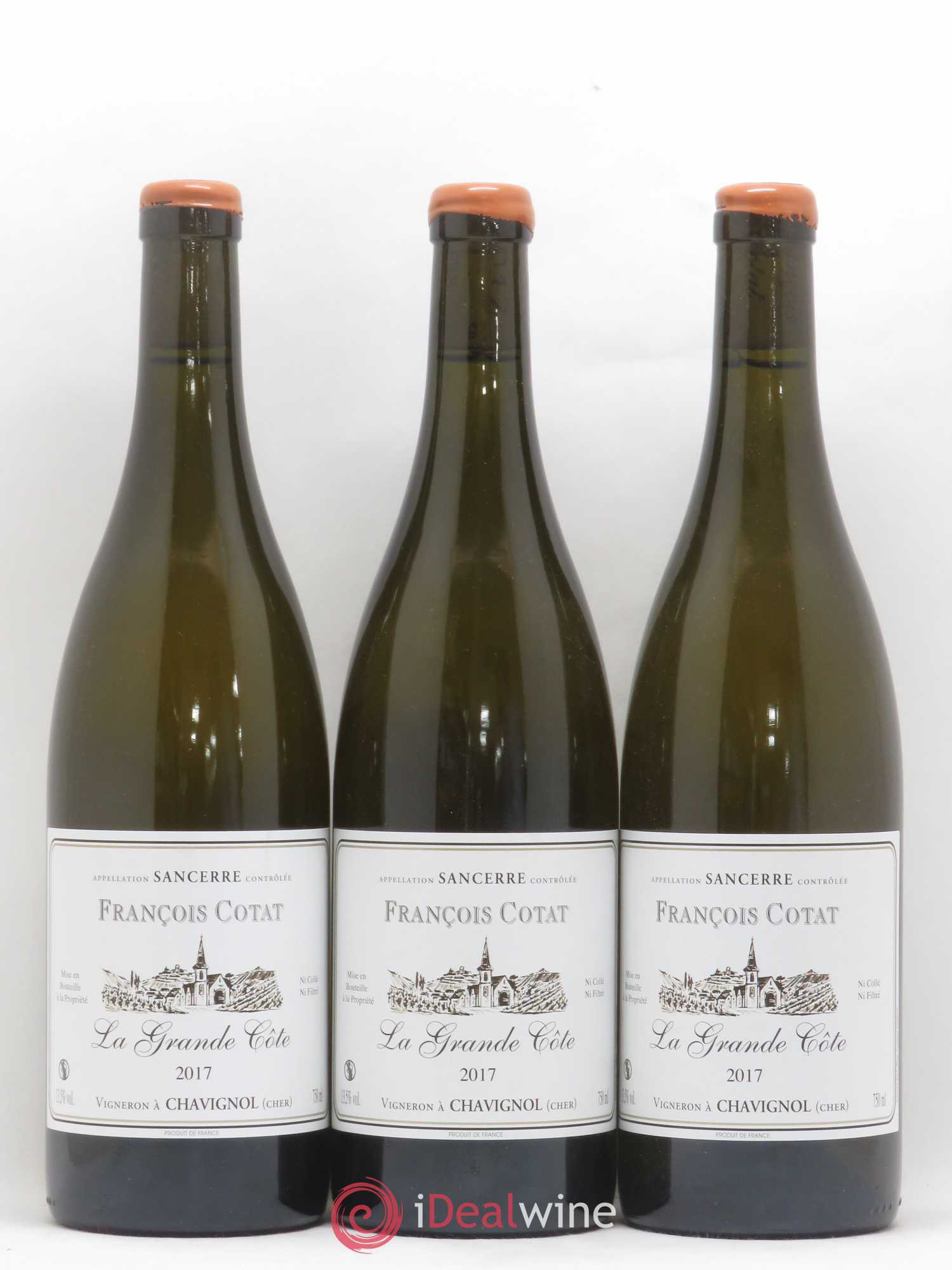 Sancerre La Grande Côte François Cotat (sans prix de réserve) 2017 - Lot de 3 bouteilles - 0