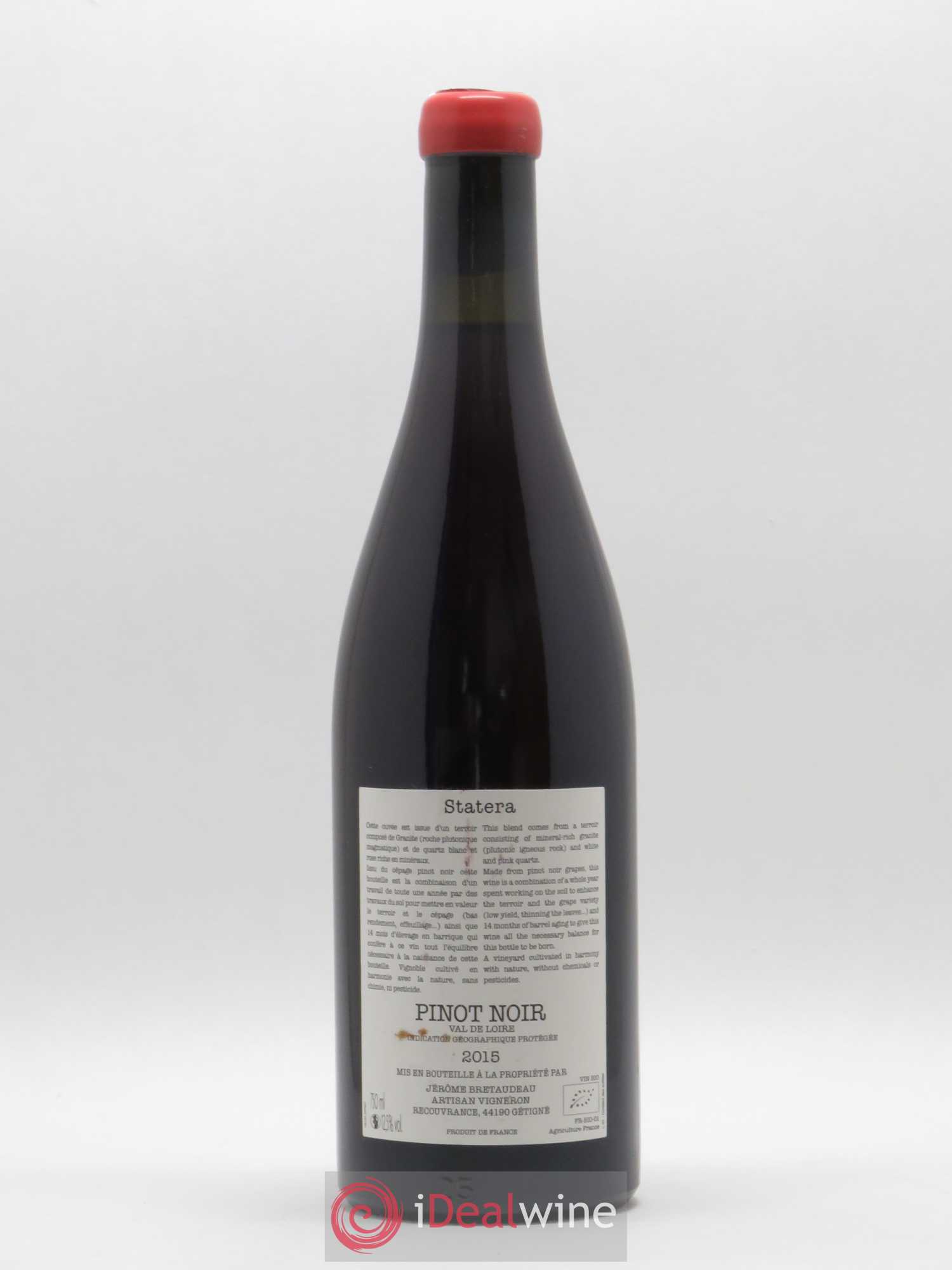Vin de France Statera Jérôme Bretaudeau - Domaine de Bellevue  (sans prix de réserve) 2015 - Lot de 1 bouteille - 1