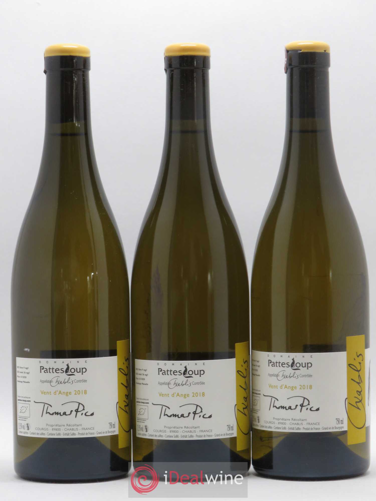Chablis Domaine Pattes Loup (sans prix de réserve) 2018 - Posten von 3 Flaschen - 1