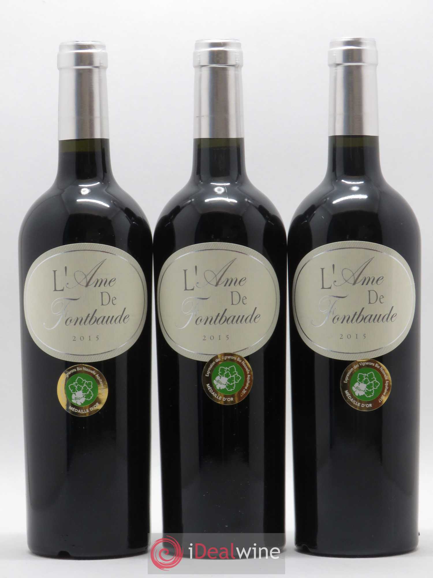 Castillon-Côtes-de-Bordeaux (Côtes-de-Castillon) Château Fontbaude Ame De Fontbaude (sans prix de réserve) 2015 - Posten von 3 Flaschen - 0