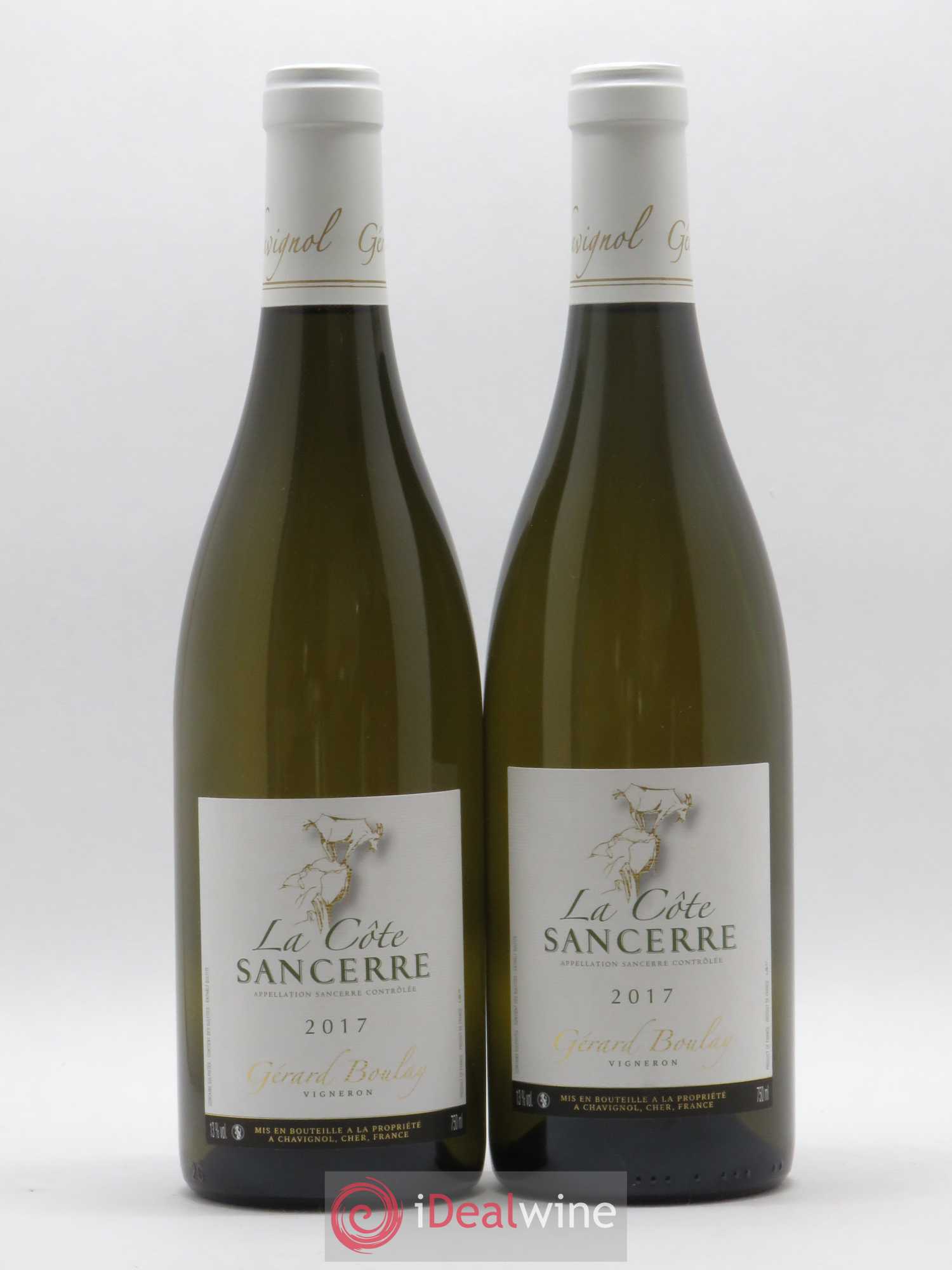 Sancerre La Côte Gérard Boulay (sans prix de réserve) 2017 - Lot de 2 bouteilles - 0