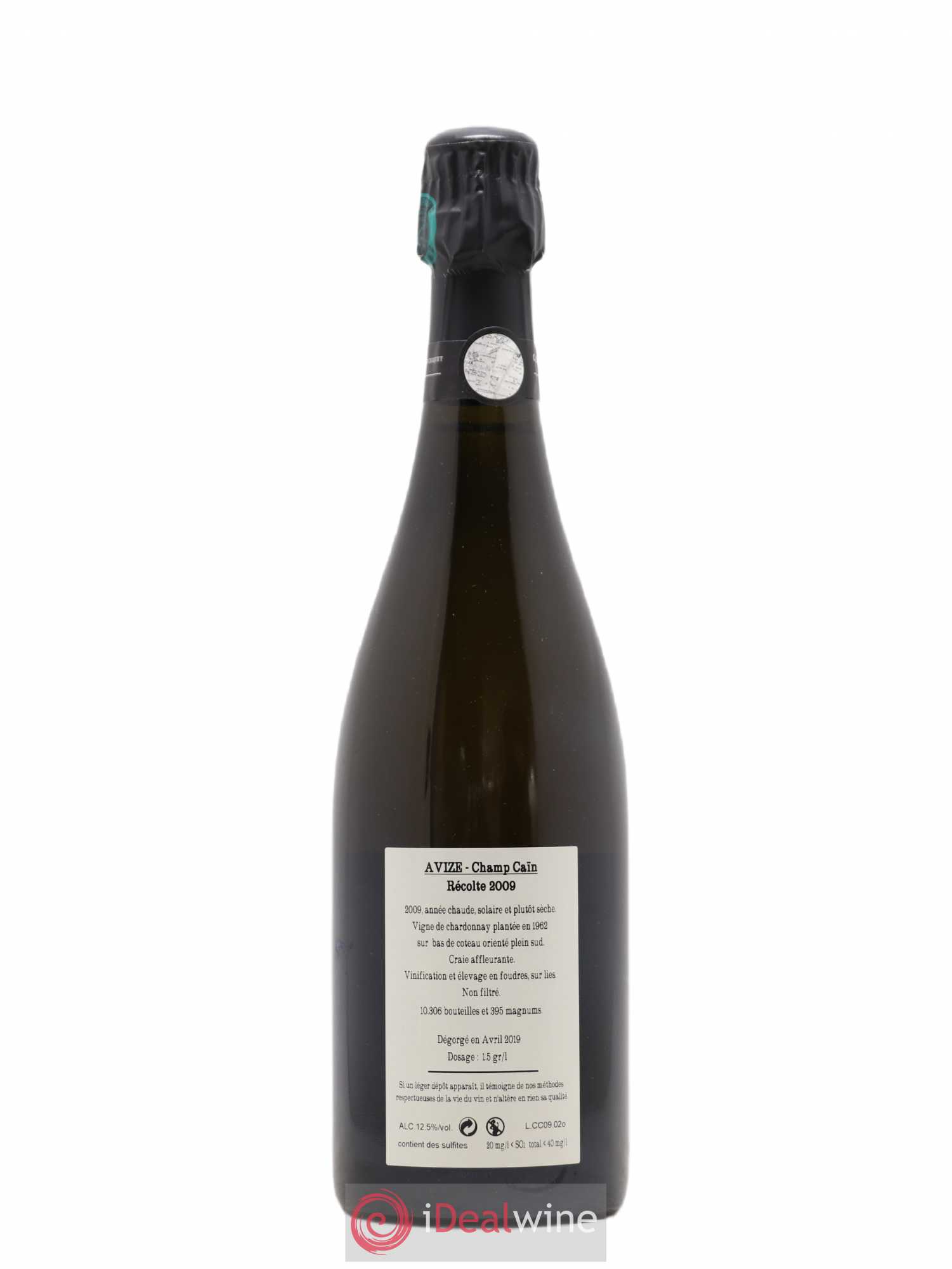 Avize Champ Caïn Extra-Brut Jacquesson 2009 - Lot de 1 bouteille - 1