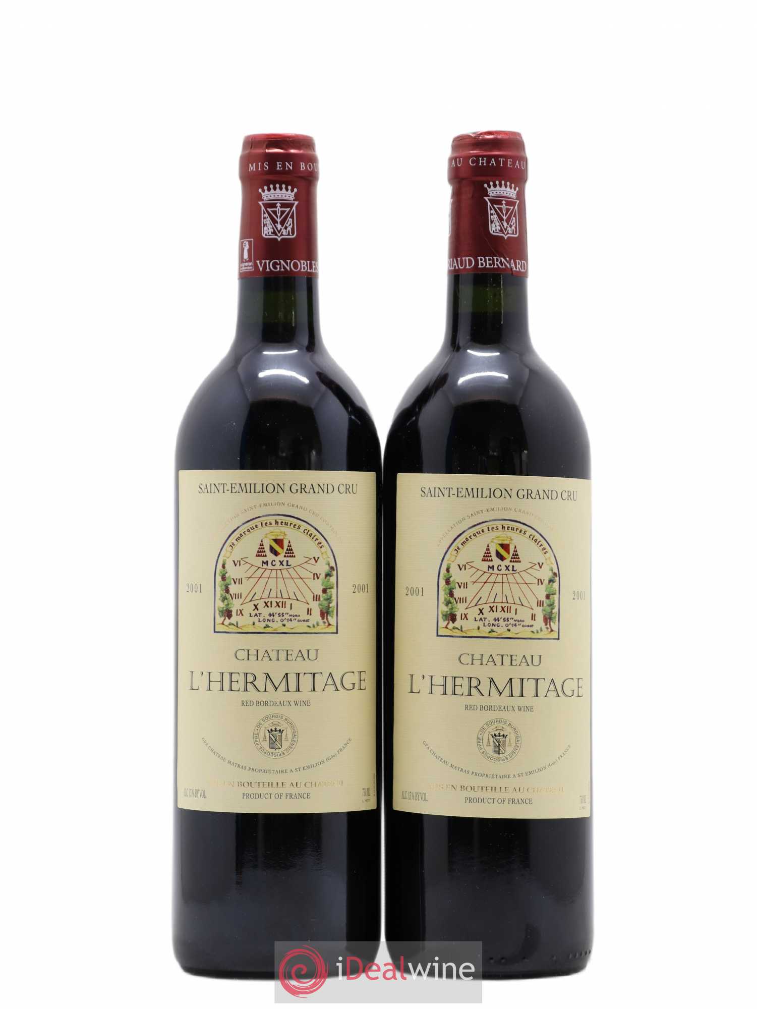 Château l' Hermitage 2001 - Lot de 2 bouteilles - 0