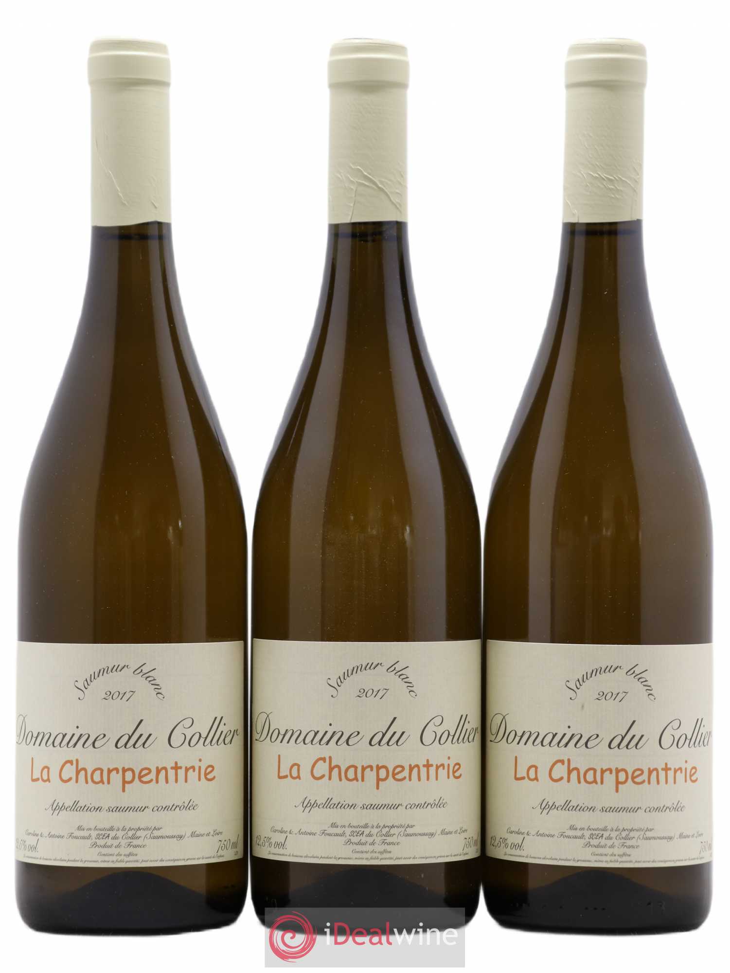 Saumur La Charpentrie Domaine du Collier 2017 - Lot de 3 bouteilles - 0