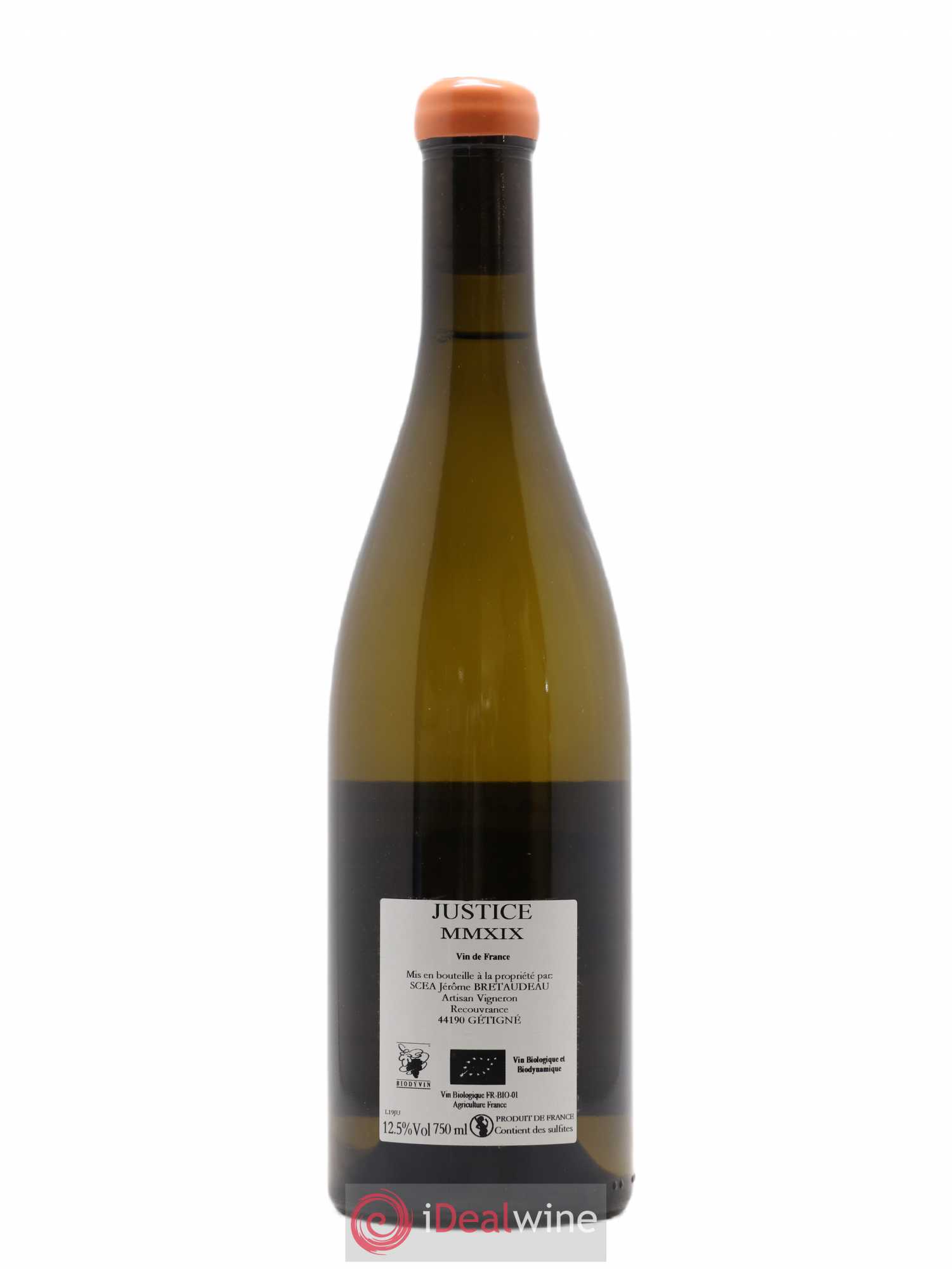 Vin de France La Justice Jérôme Bretaudeau - Domaine de Bellevue 2019 - Lot de 1 bouteille - 1