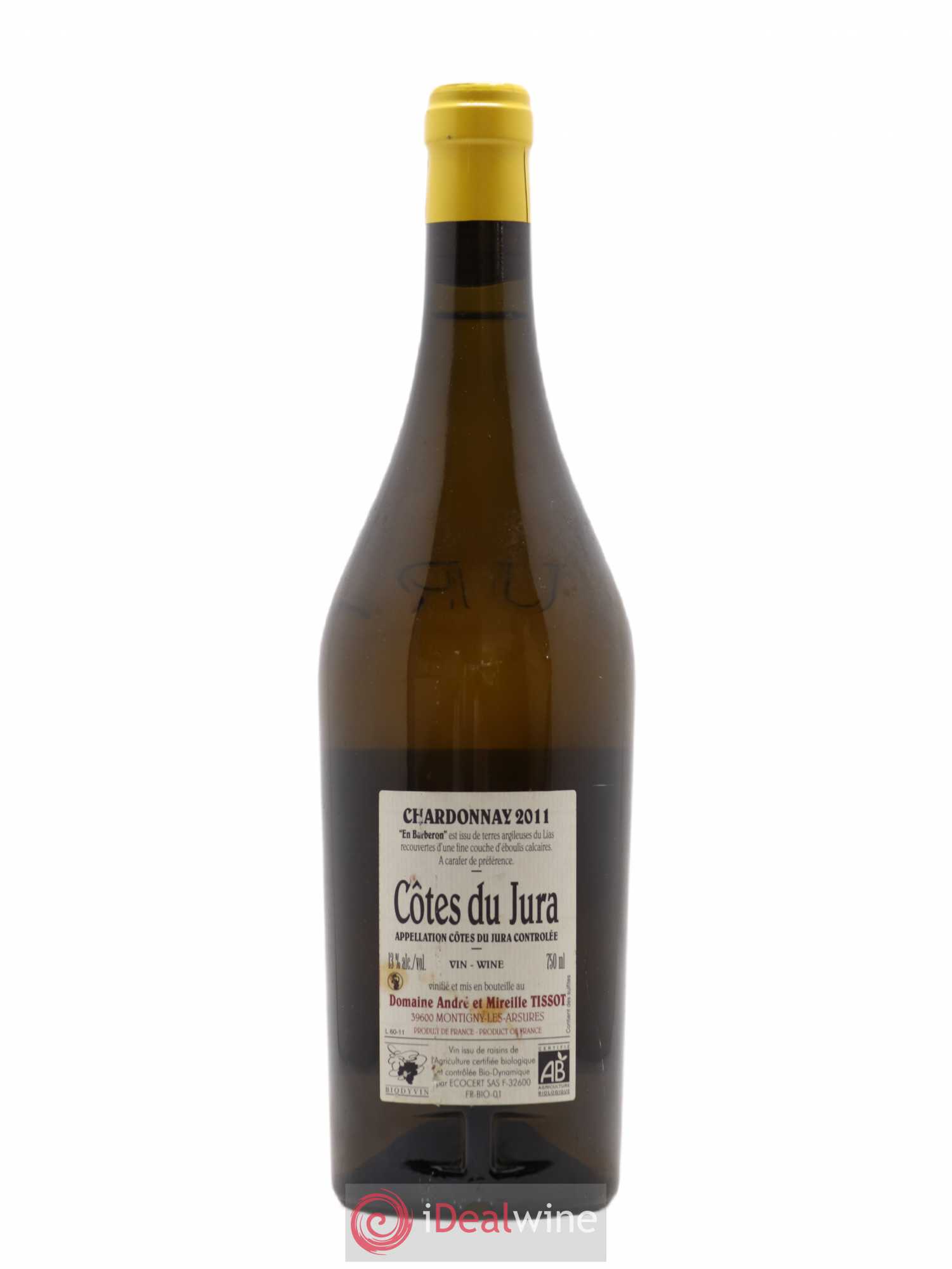 Côtes du Jura En Barberon Bénédicte et Stéphane Tissot 2011 - Lot de 1 bouteille - 1