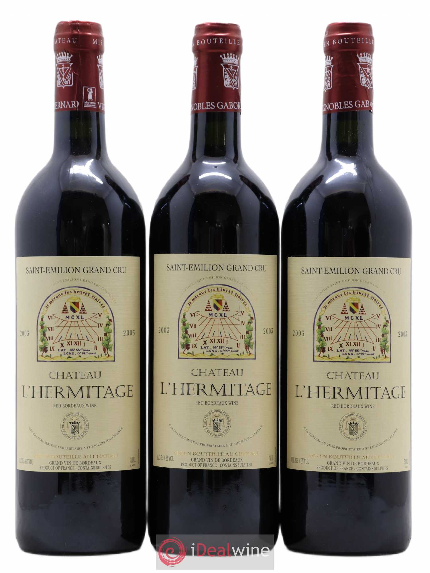Château l' Hermitage 2003 - Lot de 6 bouteilles - 1