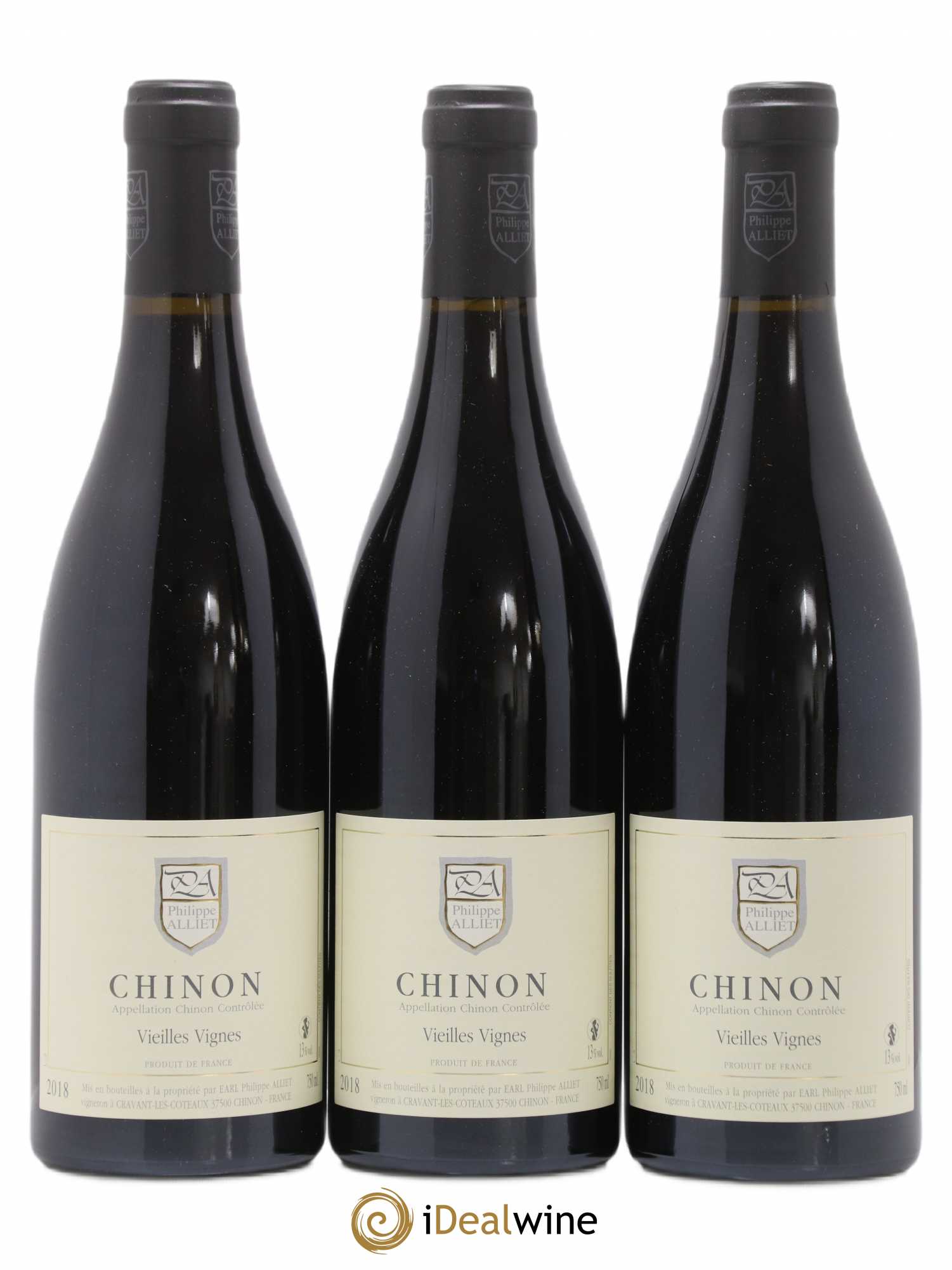 Chinon Vieilles Vignes Philippe Alliet (sans prix de réserve) 2018 - Lot de 3 bouteilles - 0