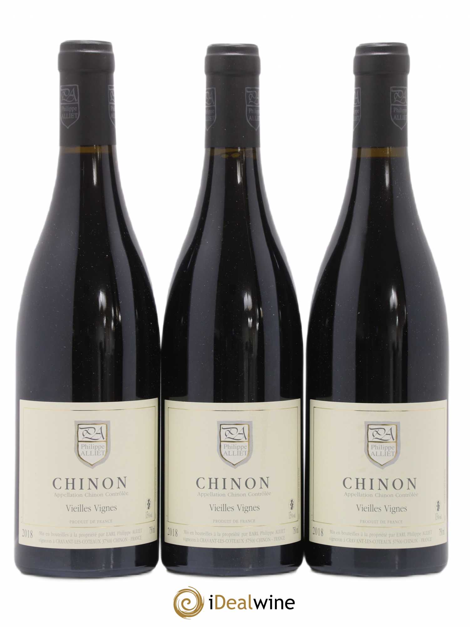 Chinon Vieilles Vignes Philippe Alliet (sans prix de réserve) 2018 - Lot de 3 bouteilles - 0