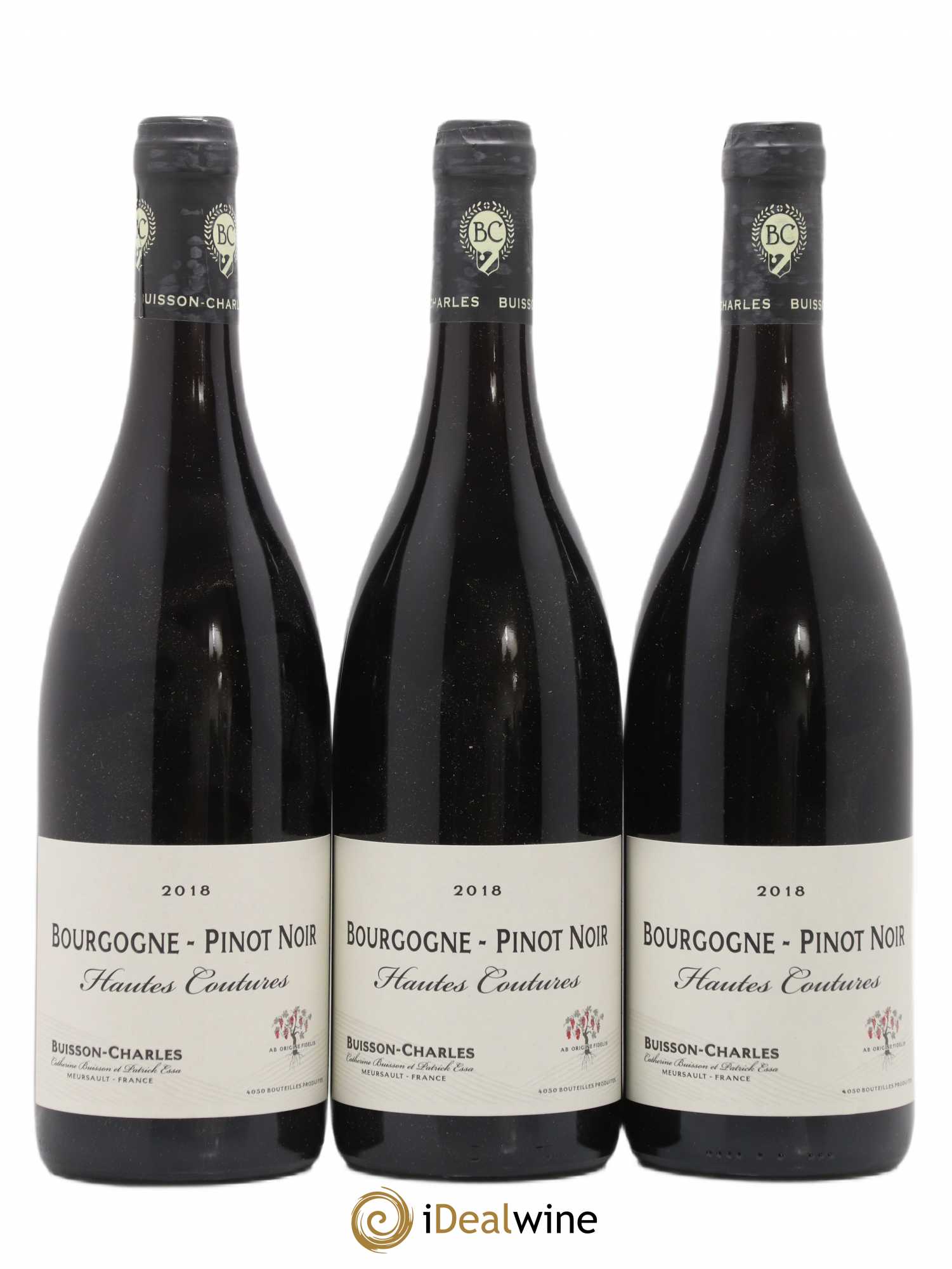 Bourgogne Pinot Noir Hautes Coutures Domaine Buisson Charles (sans prix de réserve) 2018 - Posten von 3 Flaschen - 0