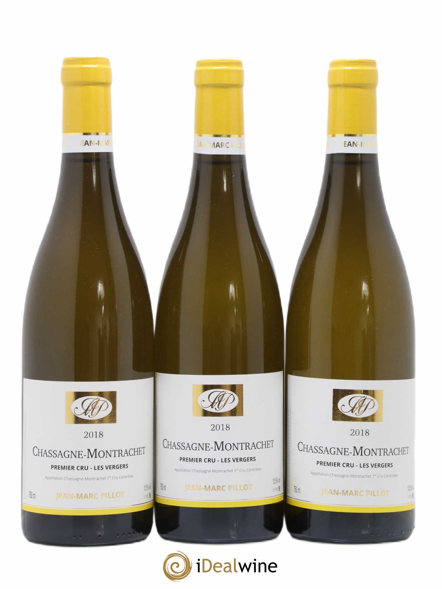 Chassagne-Montrachet 1er Cru Les vergers Jean Marc Pillot (sans prix de réserve) 2018 - Posten von 3 Flaschen - 0