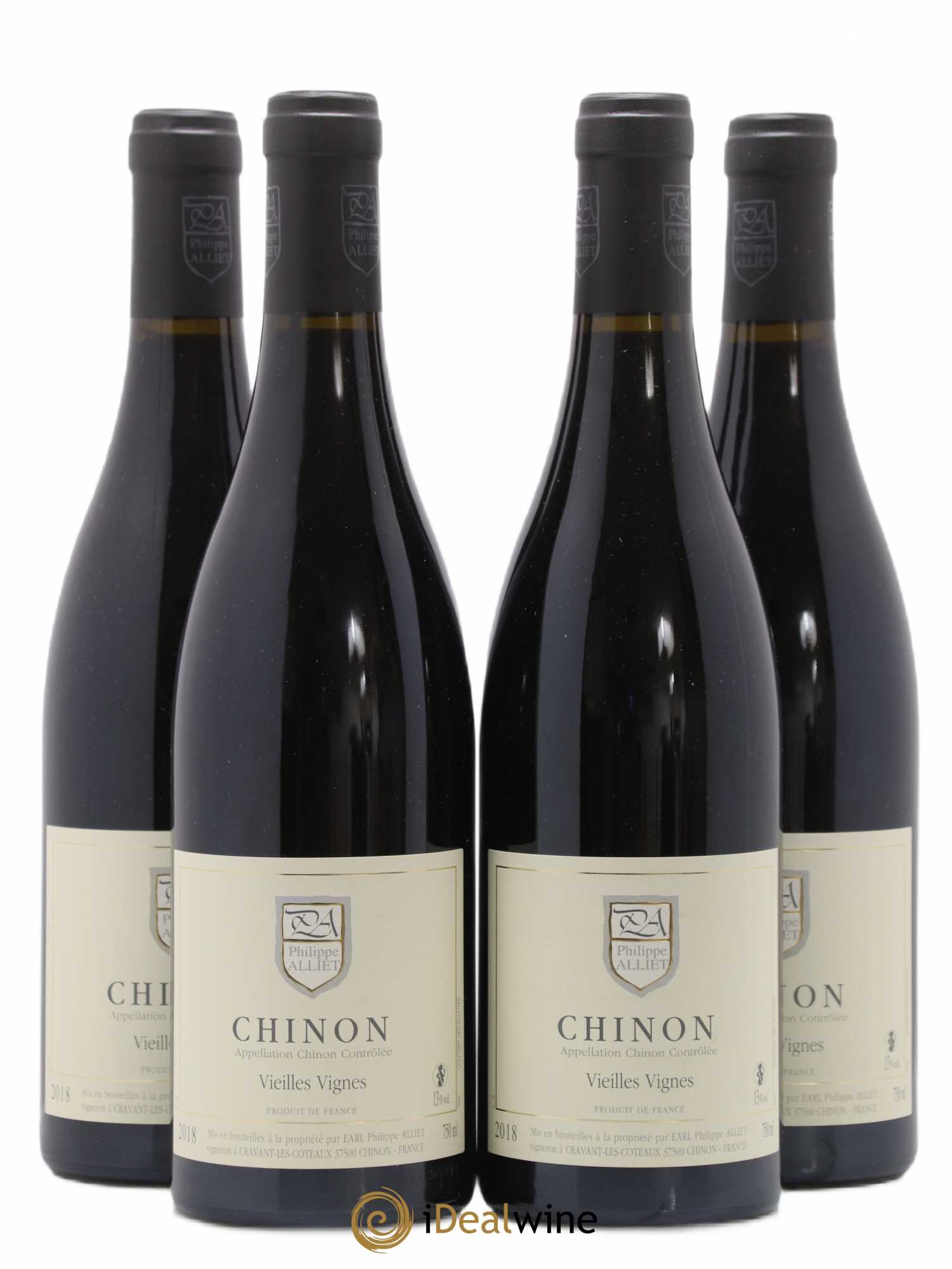 Chinon Vieilles Vignes Philippe Alliet (sans prix de réserve) 2018 - Lot de 4 bouteilles - 0