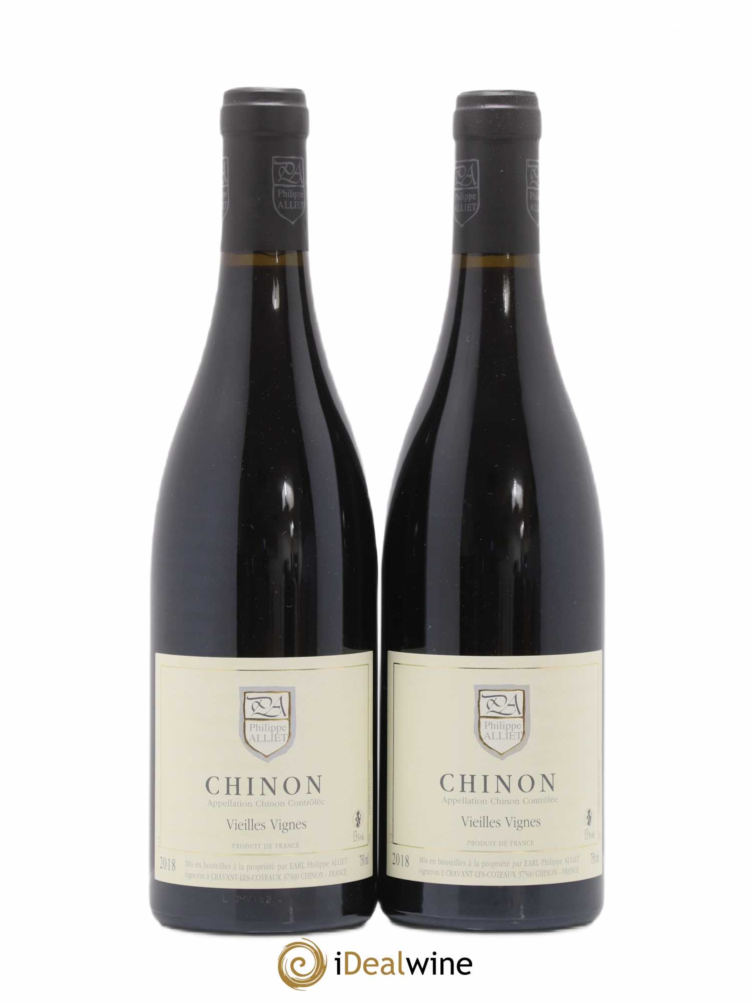 Chinon Vieilles Vignes Philippe Alliet (sans prix de réserve) 2018 - Lot de 2 bouteilles - 0