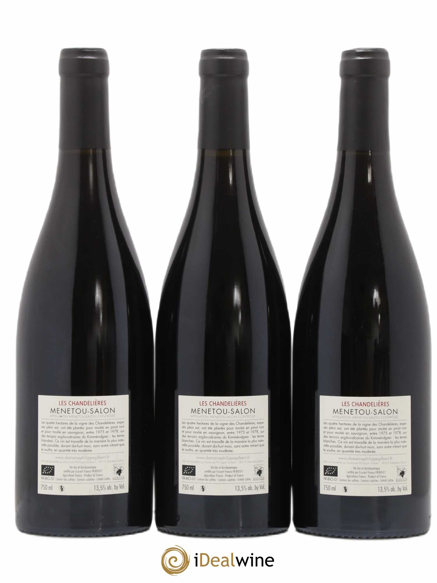 Menetou-Salon Les Chandelières Domaine Philippe Gilbert (sans prix de réserve) 2017 - Posten von 3 Flaschen - 1