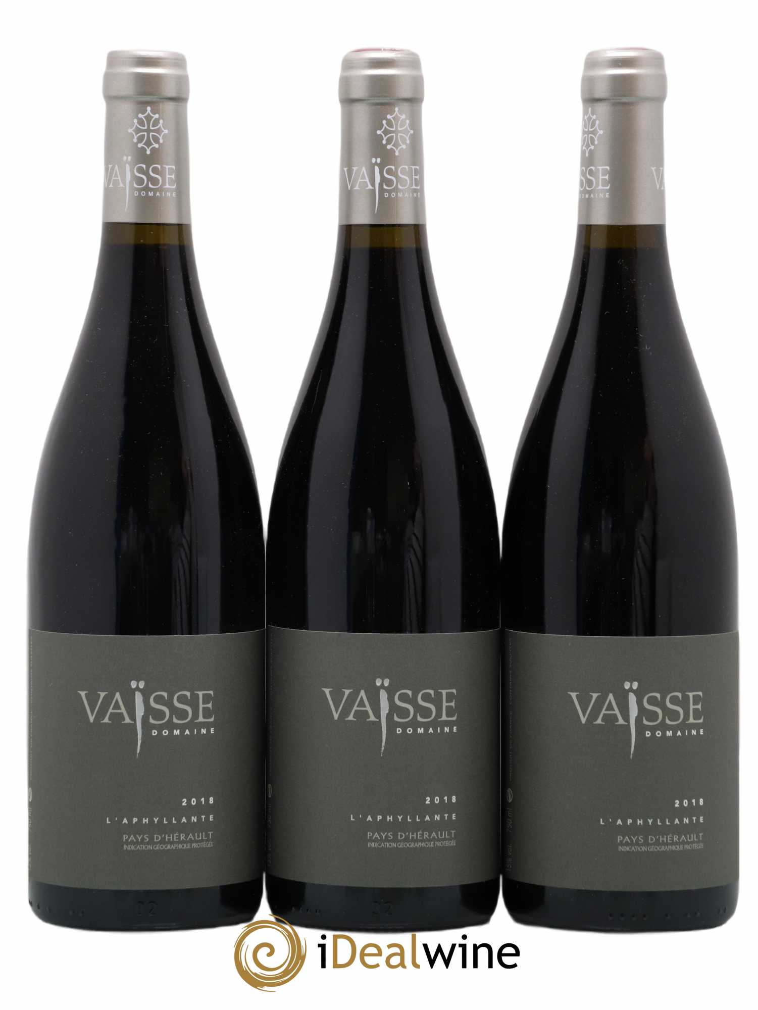 Pays d'Hérault L'Aphyllante Vaisse (Domaine) (sans prix de réserve) 2018 - Lot de 3 bouteilles - 0
