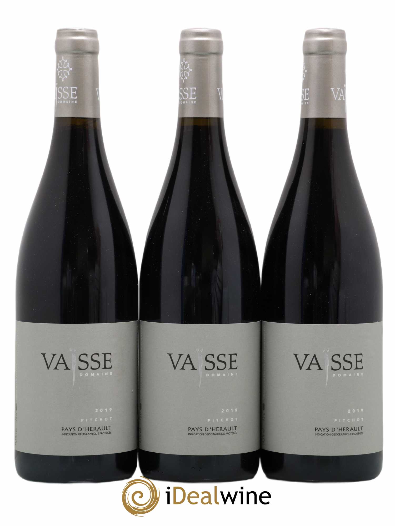 Pays d'Hérault Pitchot Vaisse (Domaine) (sans prix de réserve) 2019 - Lot de 3 bouteilles - 0