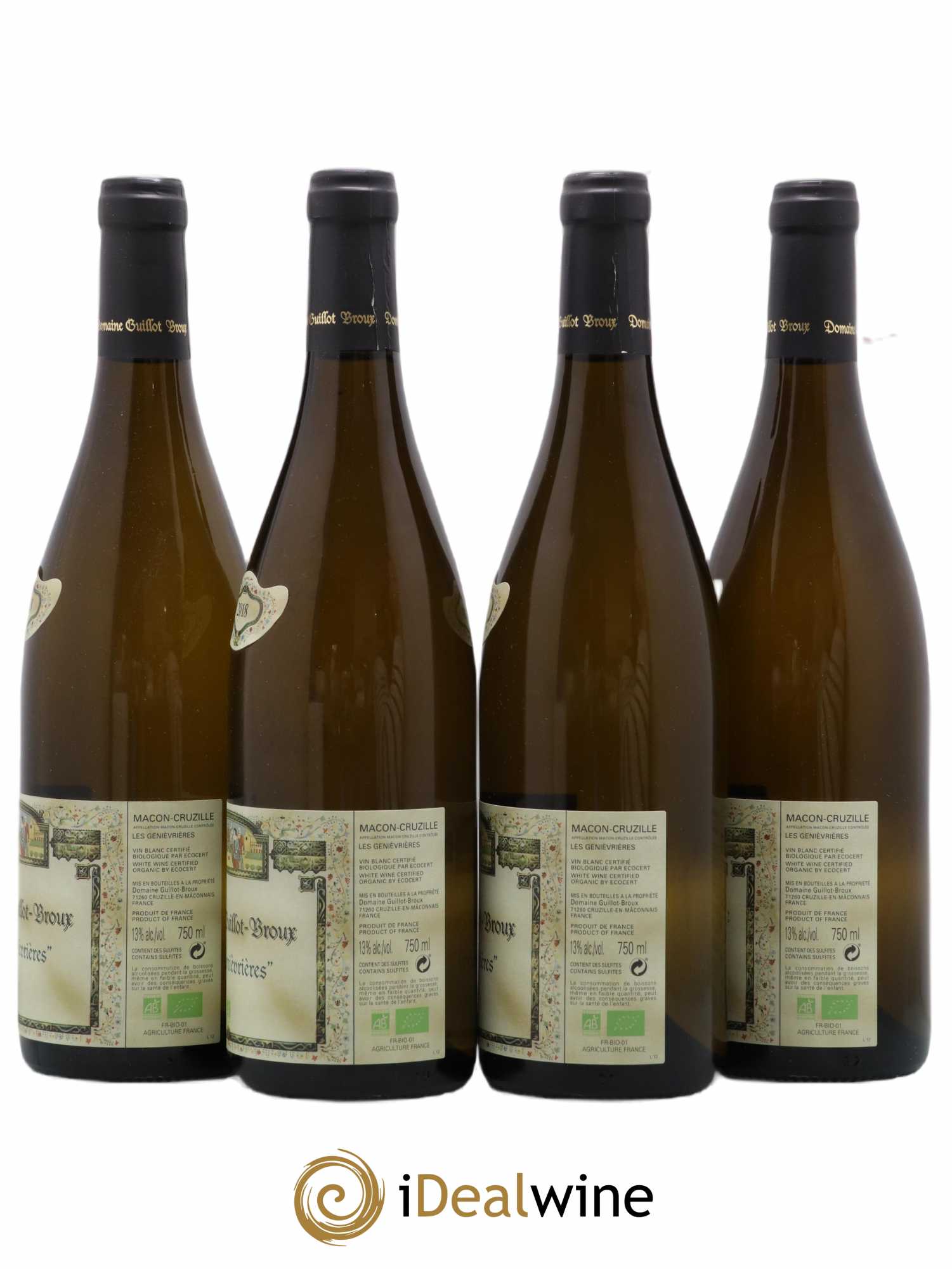 Mâcon-Cruzille Les Genievrières Guillot-Broux (Domaine) (sans prix de réserve) 2018 - Lot de 4 bouteilles - 1