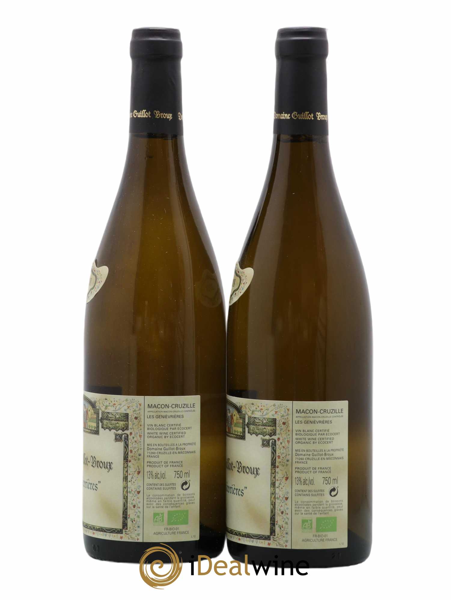 Mâcon-Cruzille Les Genievrières Guillot-Broux (Domaine) (sans prix de réserve) 2018 - Lot de 2 bouteilles - 1