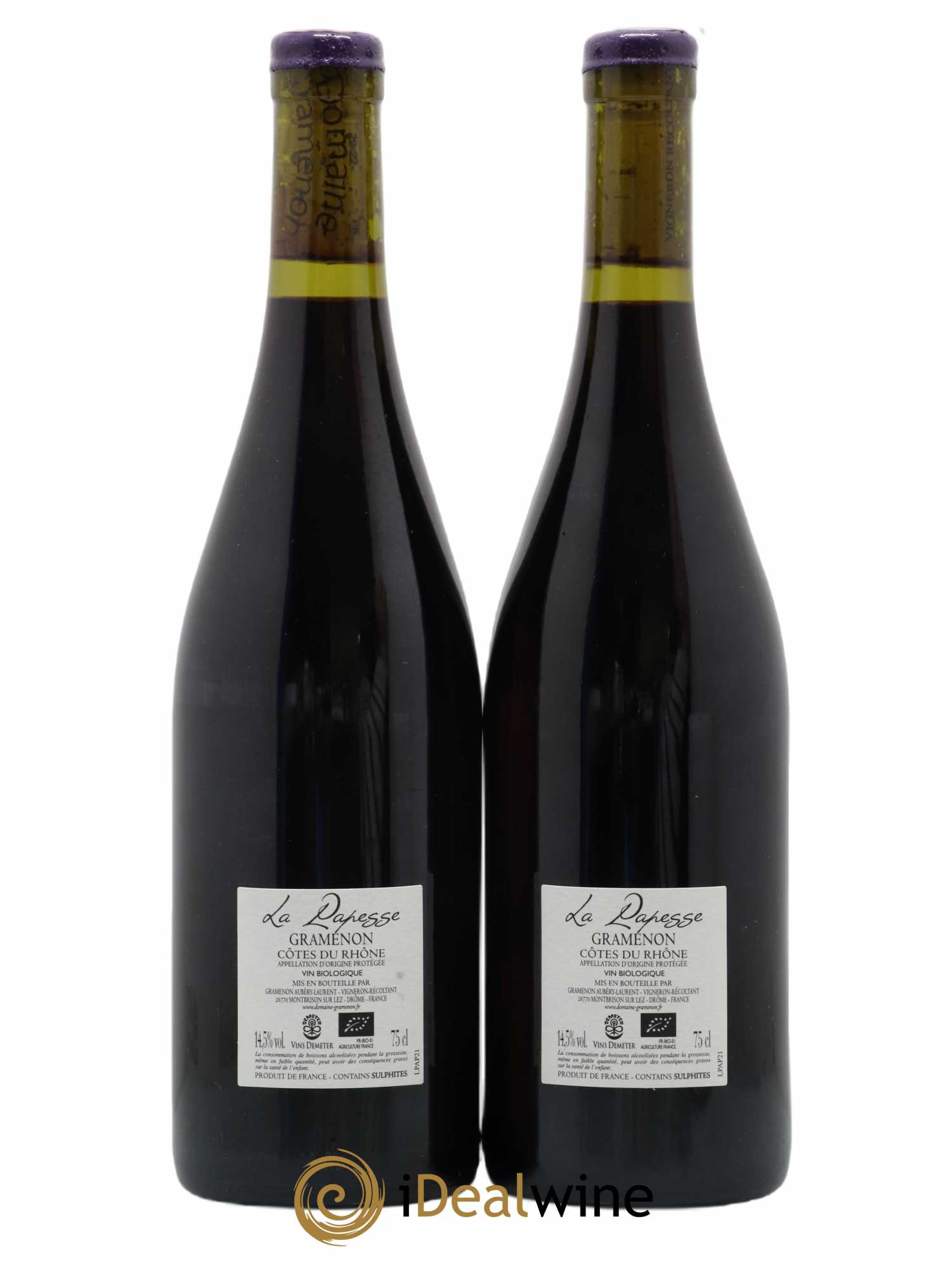 Vin de France La Papesse Gramenon (Domaine) (sans prix de réserve) 2021 - Lot de 2 bouteilles - 1