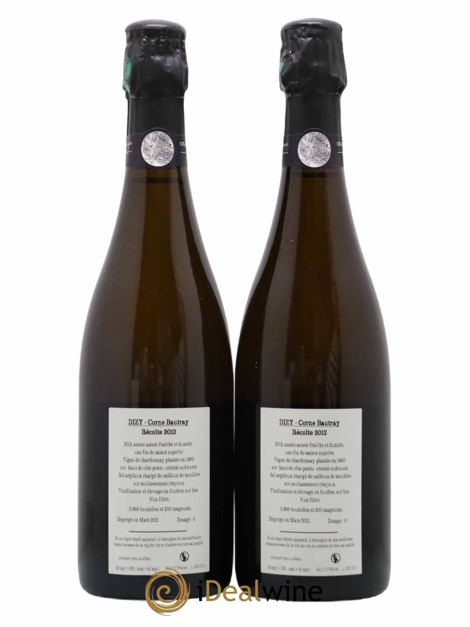 Dizy Corne Bautray Extra-Brut Jacquesson  (no reserve) 2012 - Lot of 2 bottles - 1