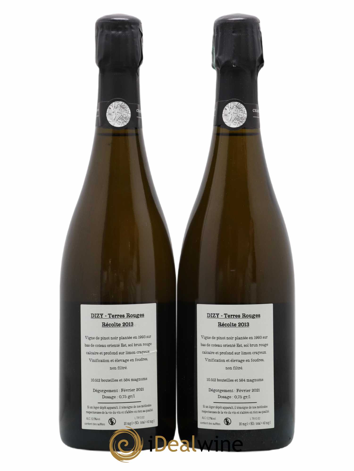 Dizy Terres Rouges Extra-Brut Jacquesson (sans prix de réserve) 2013 - Lot de 2 bouteilles - 1