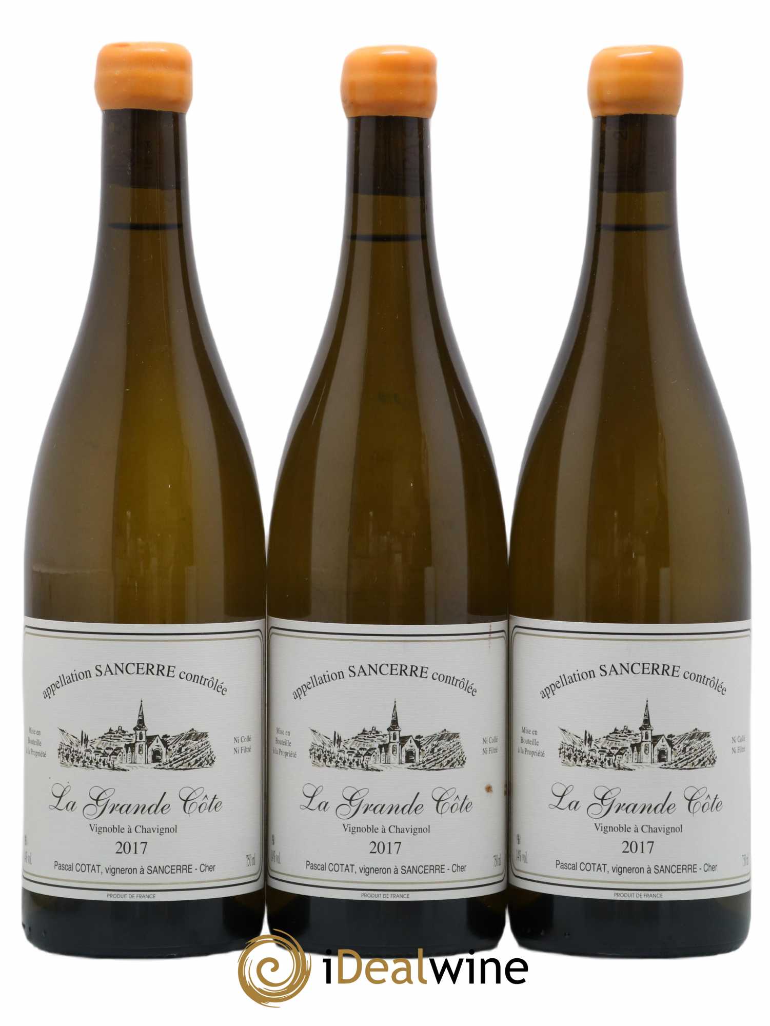 Sancerre La Grande Côte Pascal Cotat (sans prix de réserve) 2017 - Lot de 3 bouteilles - 0