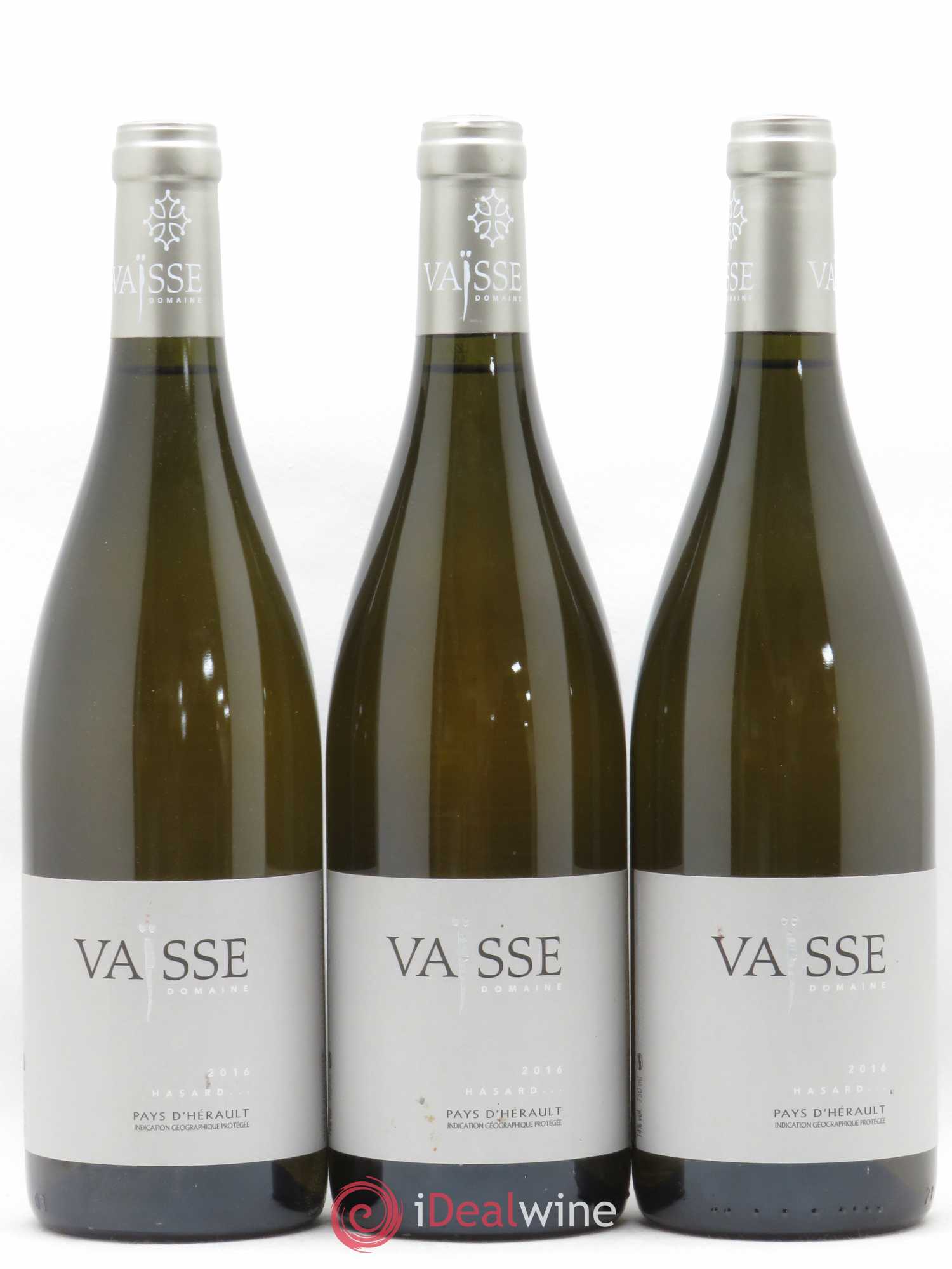 Pays d'Hérault Hasard Domaine Vaisse 2016 - Posten von 3 Flaschen - 0