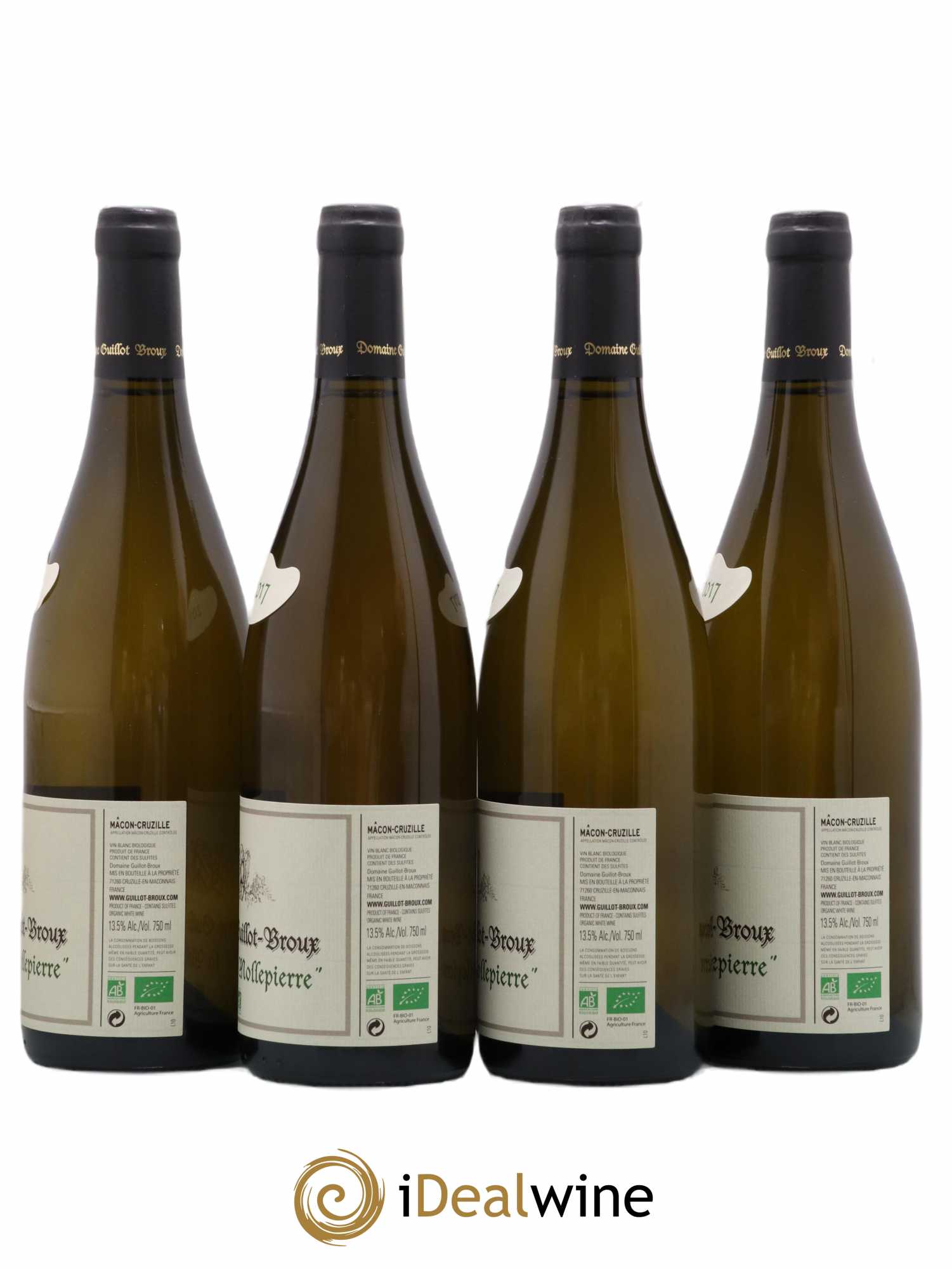 Mâcon-Cruzille Clos De La Mollepierre Guillot-Broux (Domaine)  (no reserve) 2017 - Lot of 4 bottles - 1