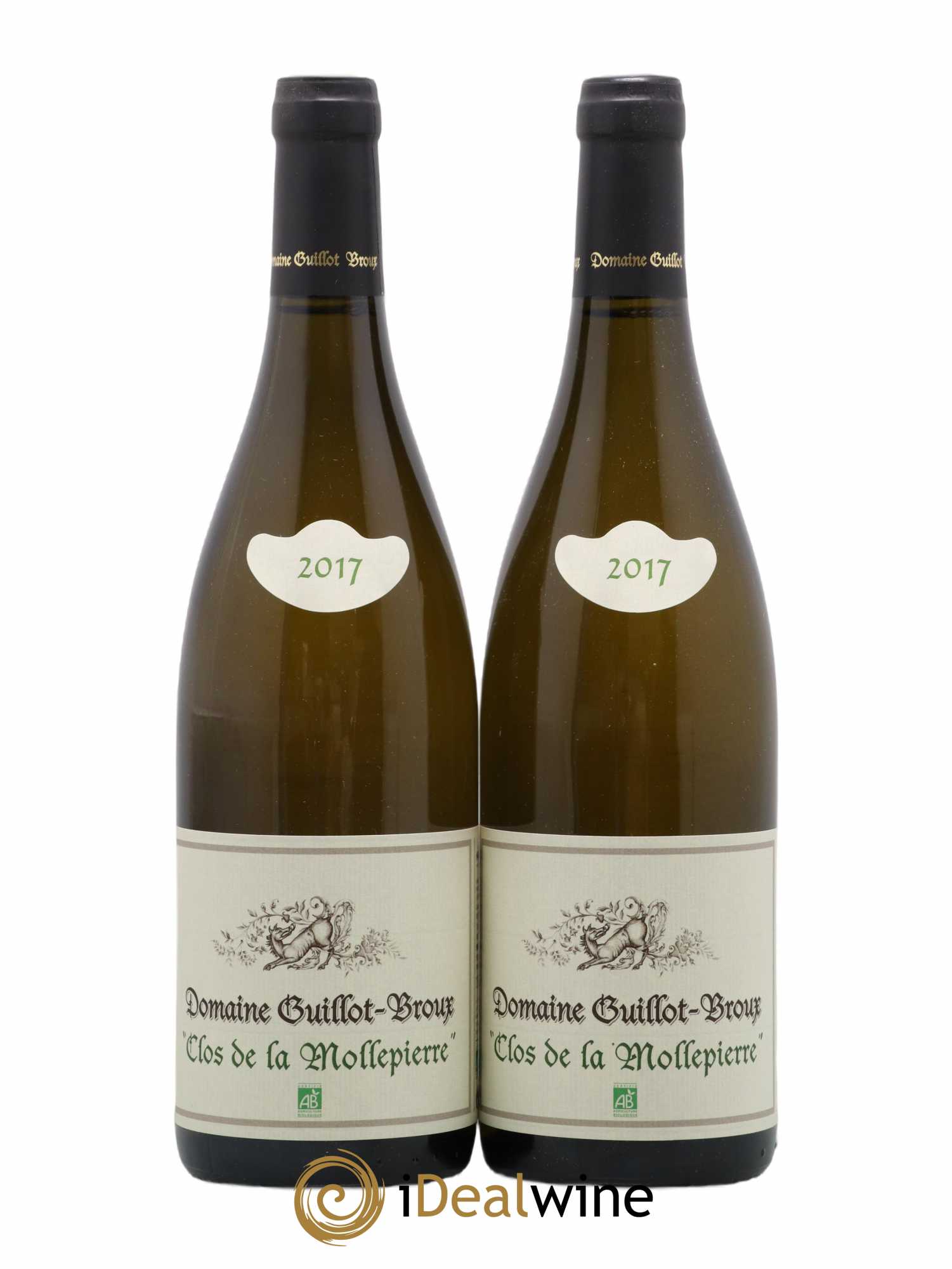 Mâcon-Cruzille Clos De La Mollepierre Guillot-Broux (Domaine) (sans prix de réserve) 2017 - Lot de 2 bouteilles - 0