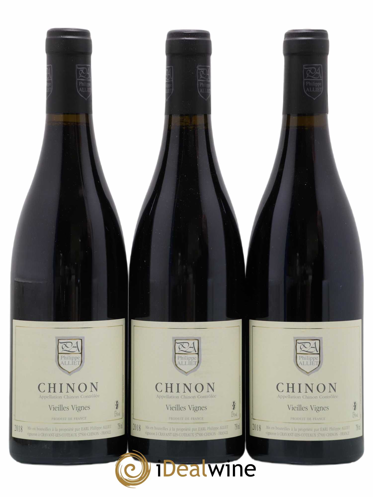 Chinon Vieilles Vignes Philippe Alliet (sans prix de réserve) 2018 - Lot de 3 bouteilles - 0