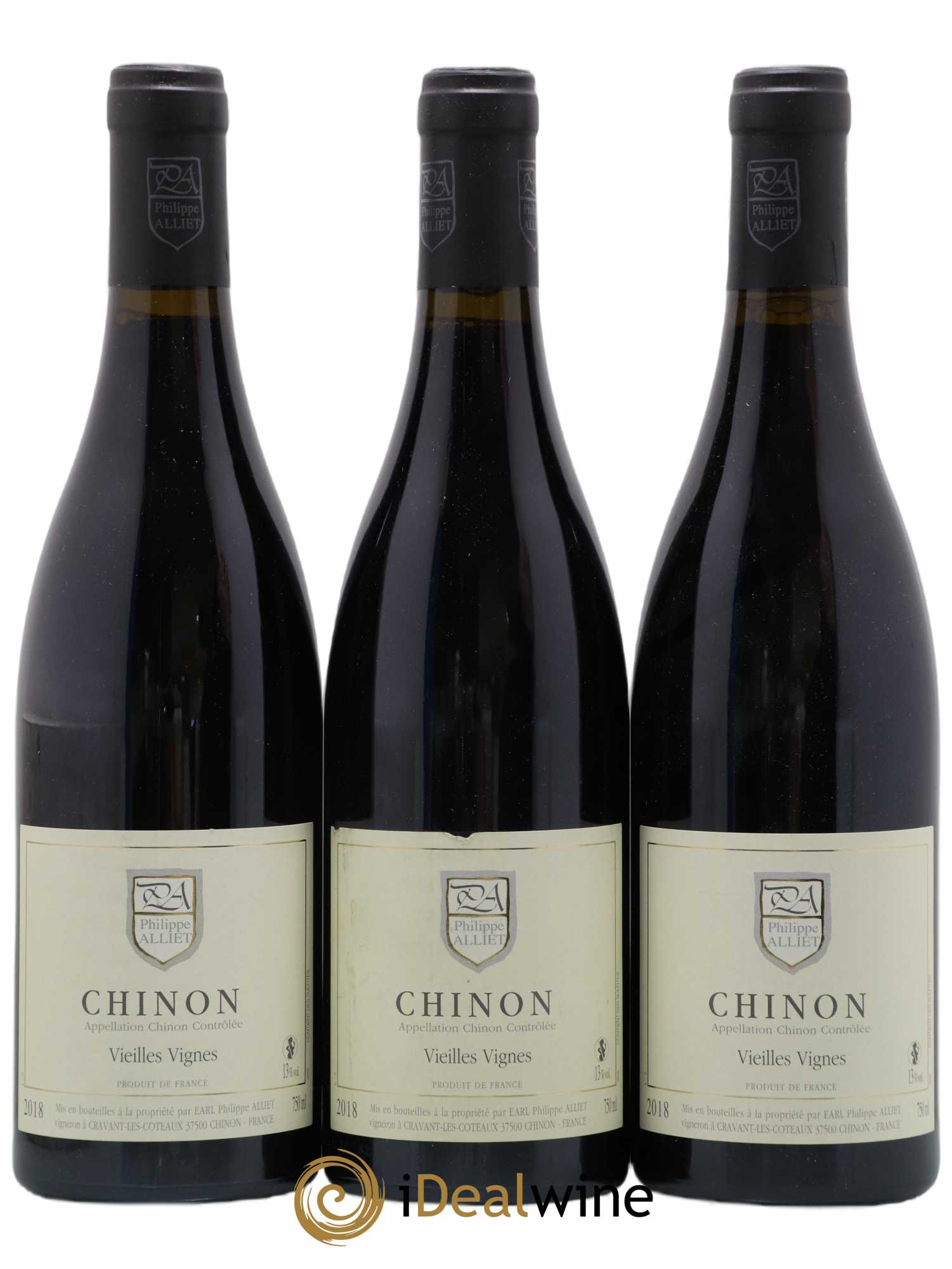 Chinon Vieilles Vignes Philippe Alliet (sans prix de réserve) 2018 - Lot de 3 bouteilles - 0