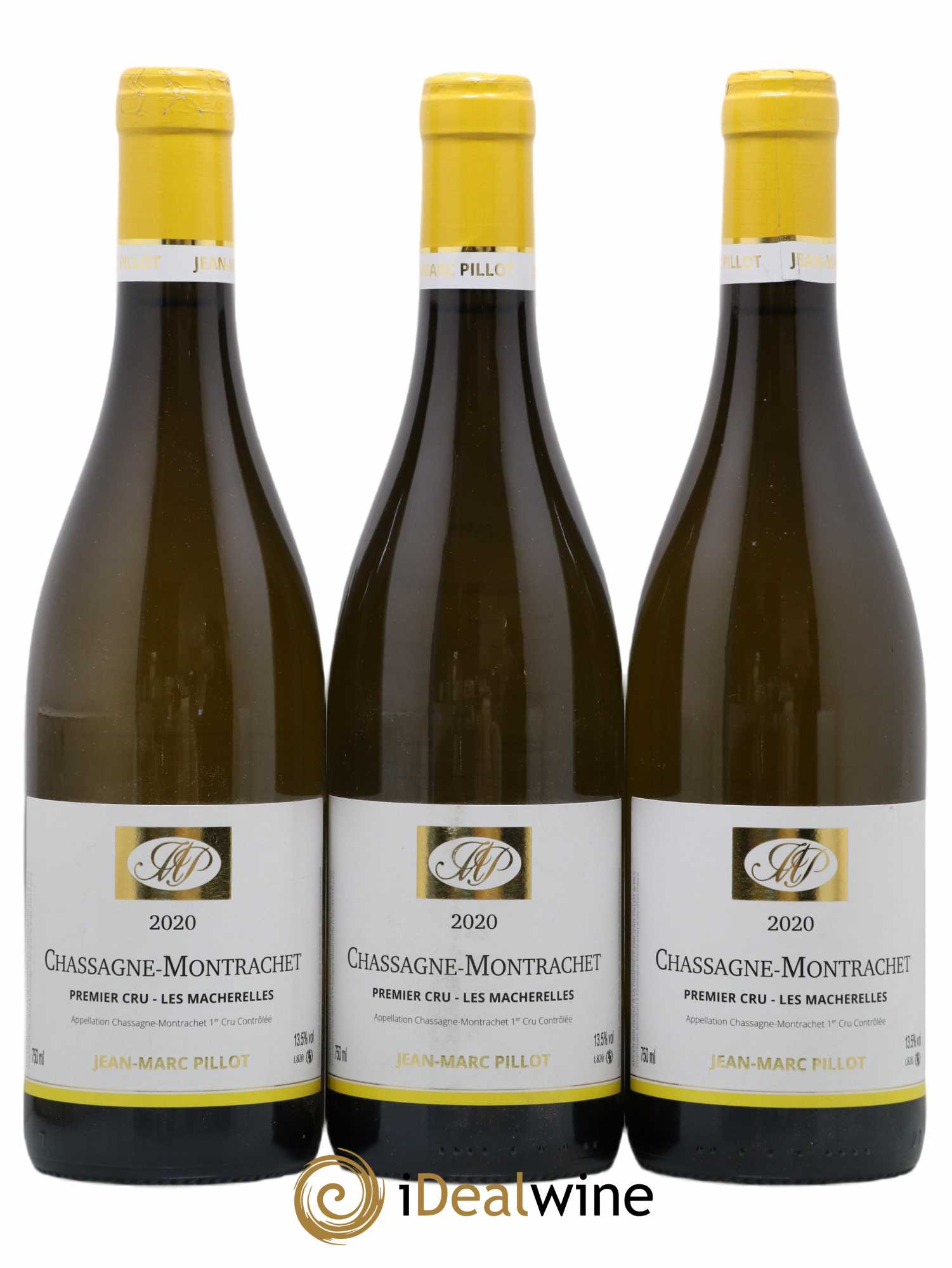 Chassagne-Montrachet 1er Cru Les Macherelles Domaine Jean Marc Pillot & Fils (sans prix de réserve) 2020 - Posten von 3 Flaschen - 0