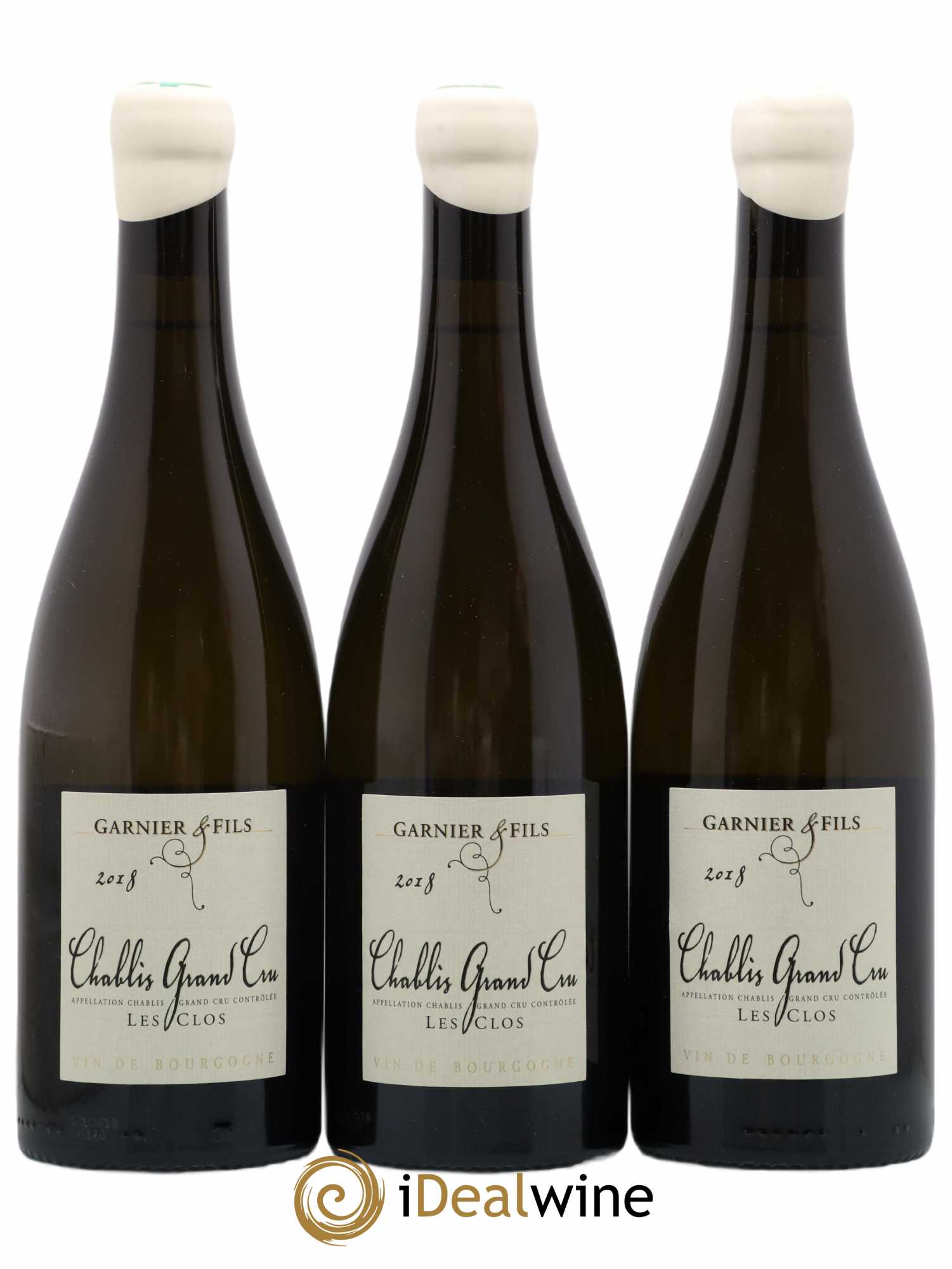 Chablis Grand Cru Les Clos Garnier & Fils (sans prix de réserve) 2018 - Lot de 3 bouteilles - 0