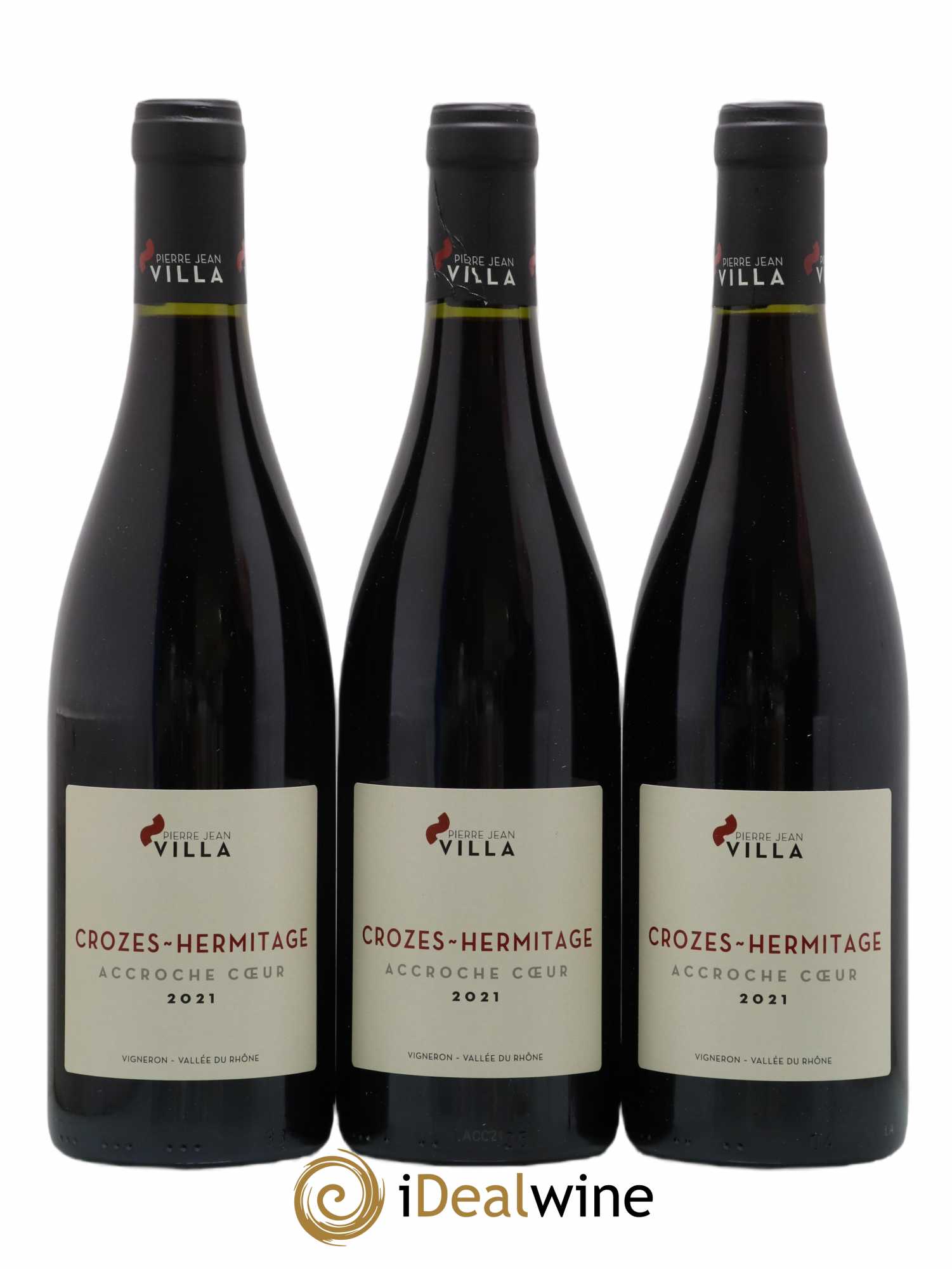 Crozes-Hermitage Accroche-Coeur Pierre-Jean Villa (no reserve) 2021 - Lot of 3 bottles - 0