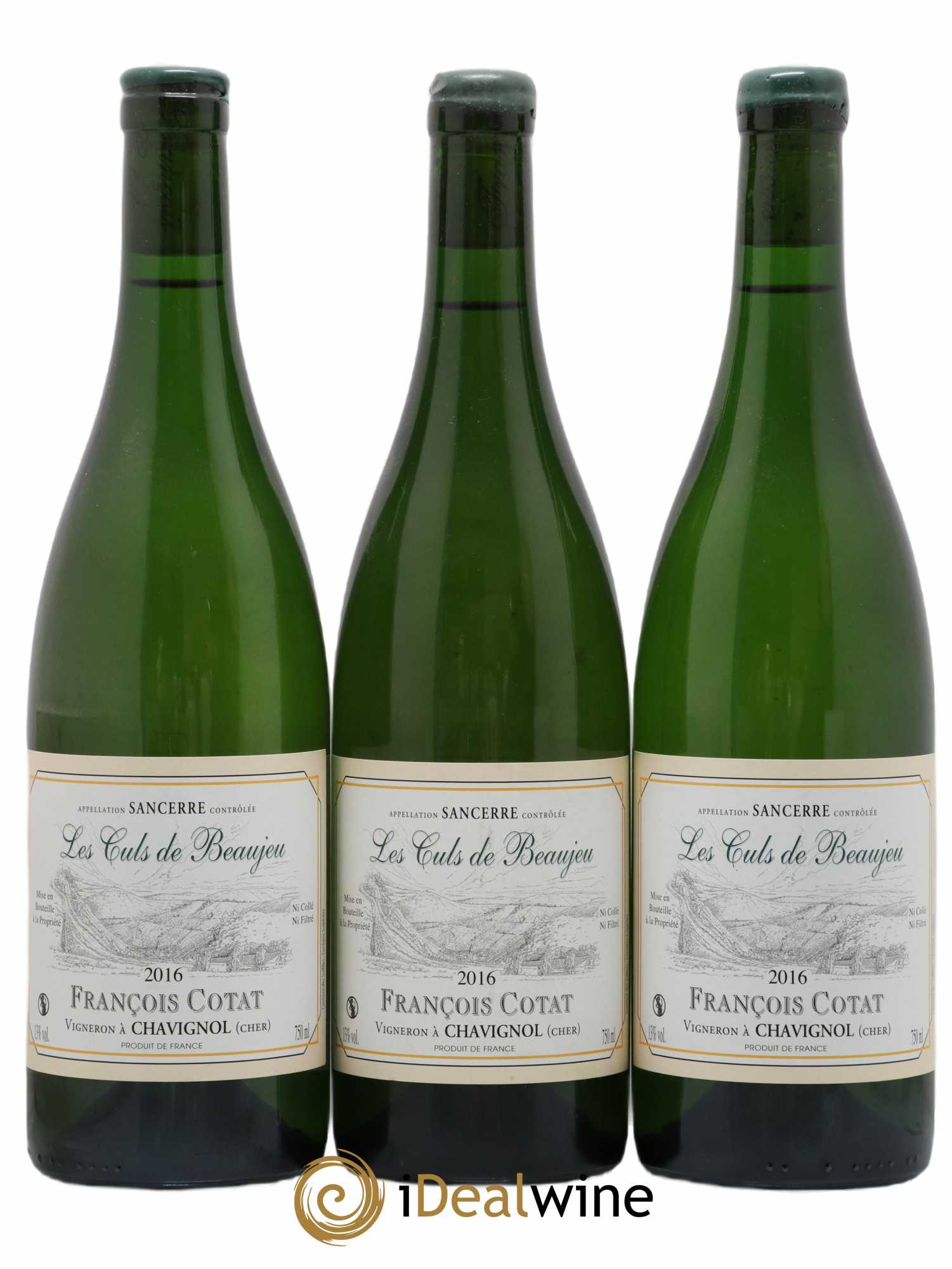 Sancerre Les Culs de Beaujeu François Cotat (sans prix de réserve) 2016 - Lot de 3 bouteilles - 0