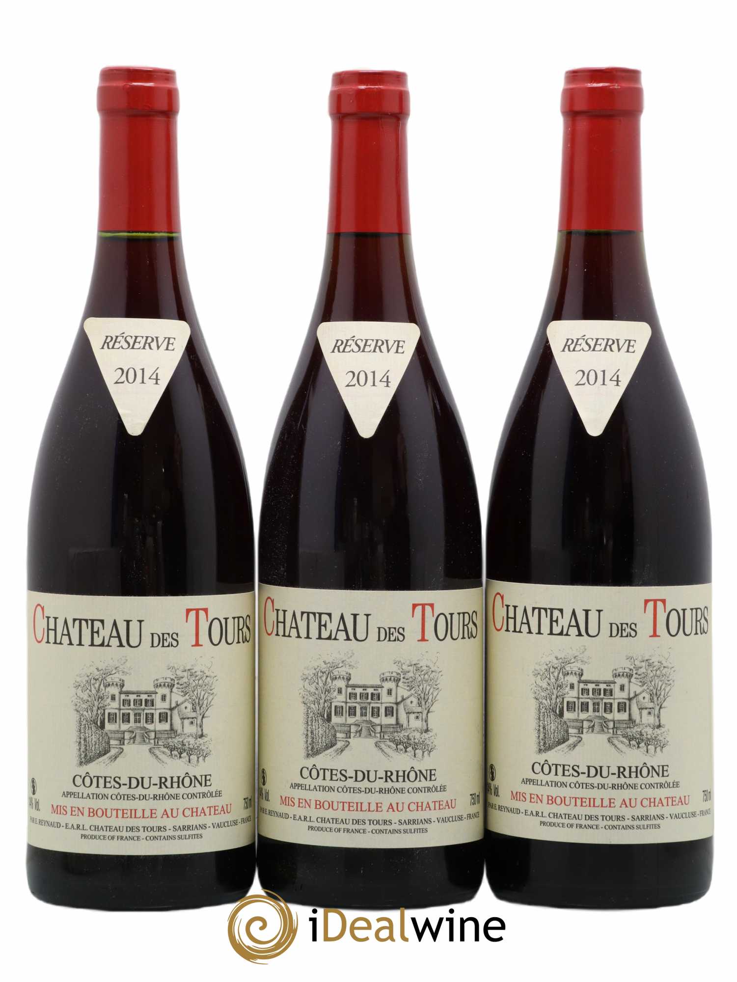 Côtes-du-Rhône Château des Tours Emmanuel Reynaud (sans prix de réserve) 2014 - Lot de 3 bouteilles - 0