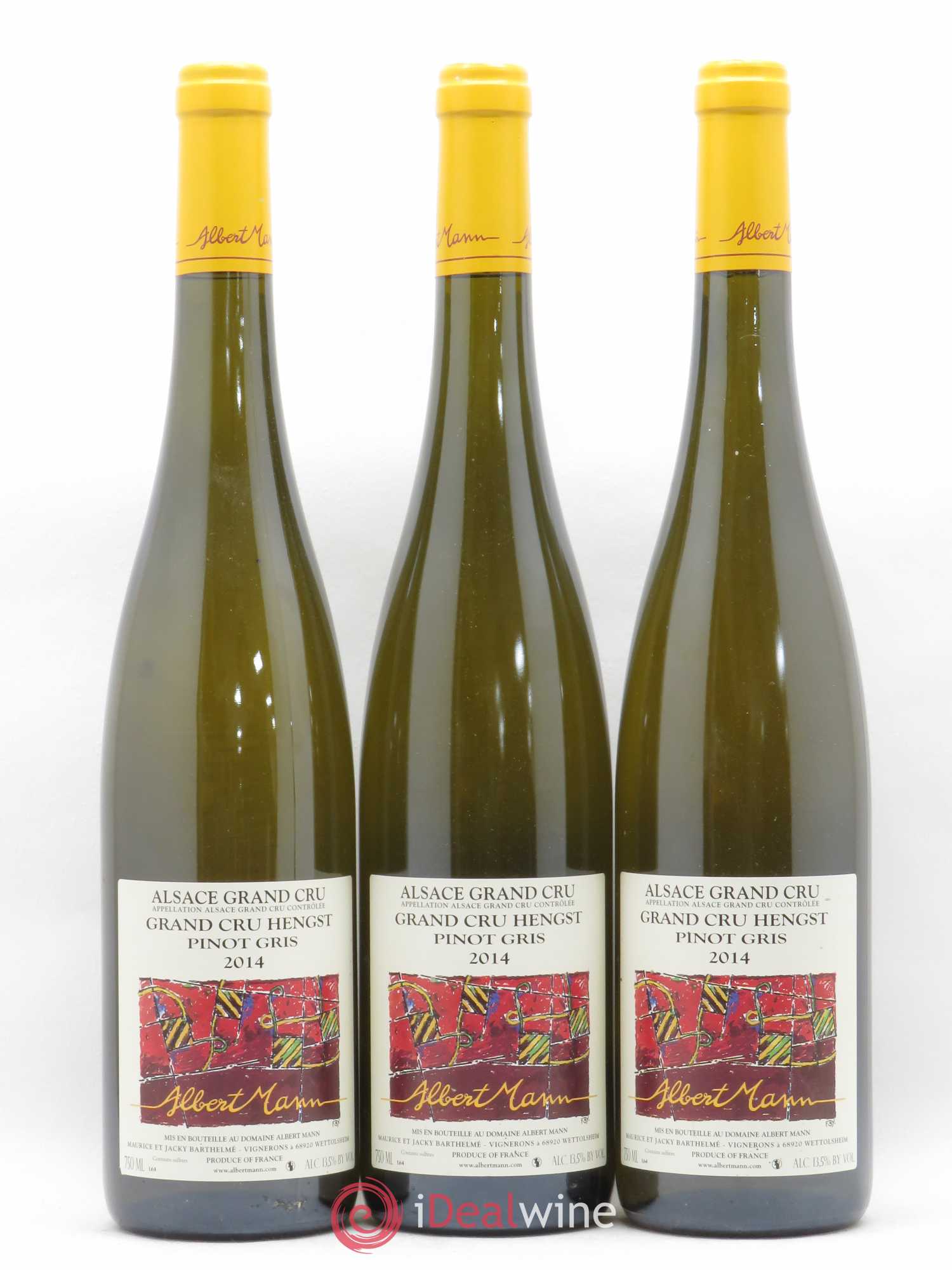 Alsace Pinot Gris Grand Cru Hengst Albert Mann 2014 - Lot de 3 bouteilles - 0