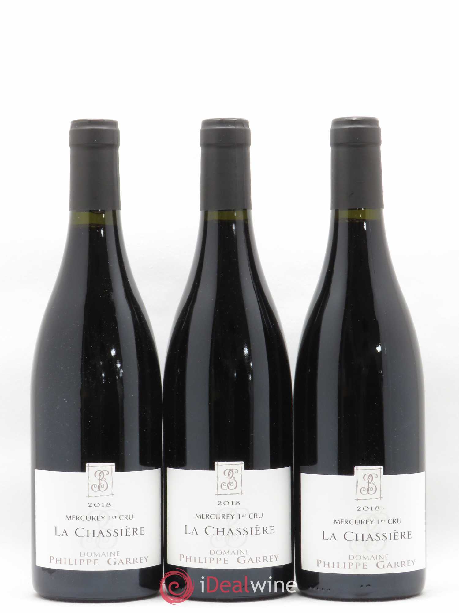 Mercurey 1er Cru La Chassière Domaine Philippe Garrey (sans prix de réserve) 2018 - Lot de 3 bouteilles - 0