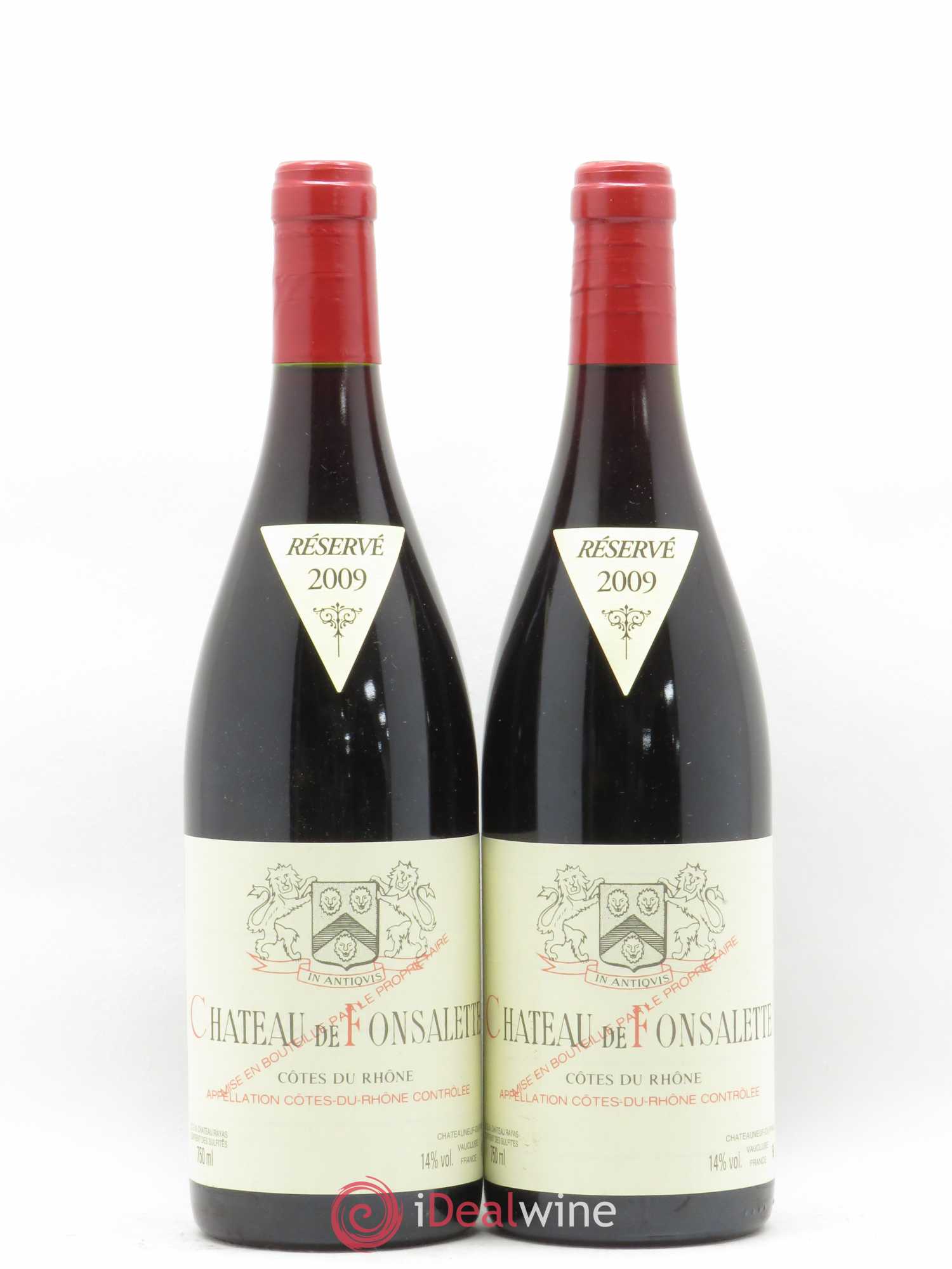 Côtes-du-Rhône Château de Fonsalette Emmanuel Reynaud 2009 - Lot de 2 bouteilles - 0