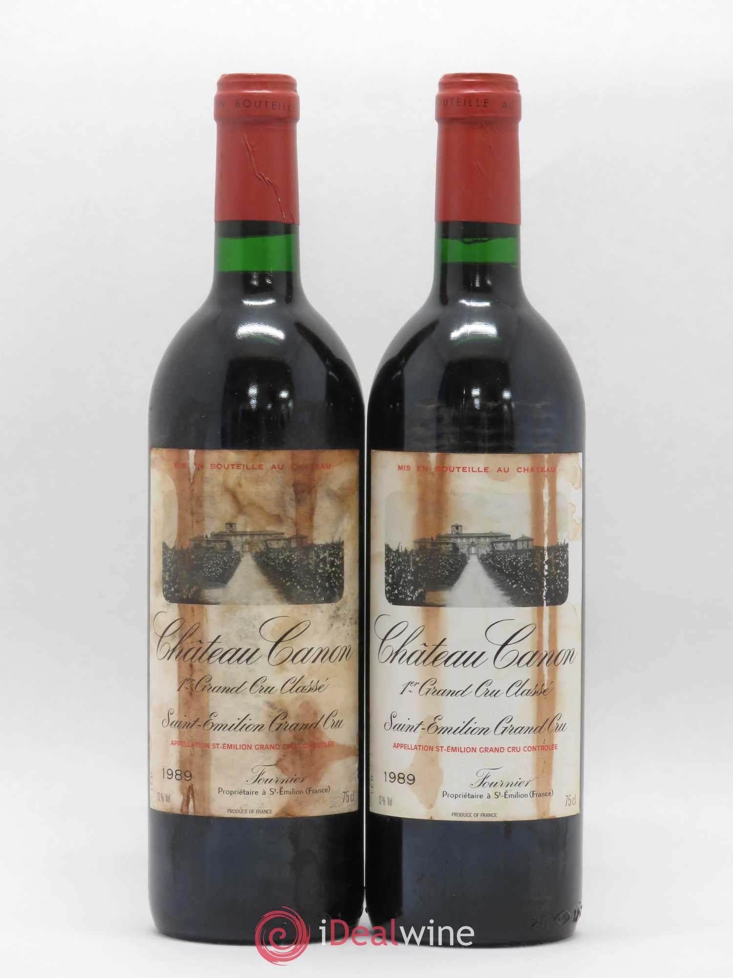 Château Canon 1er Grand Cru Classé B 1989 - Lot de 2 bouteilles - 0