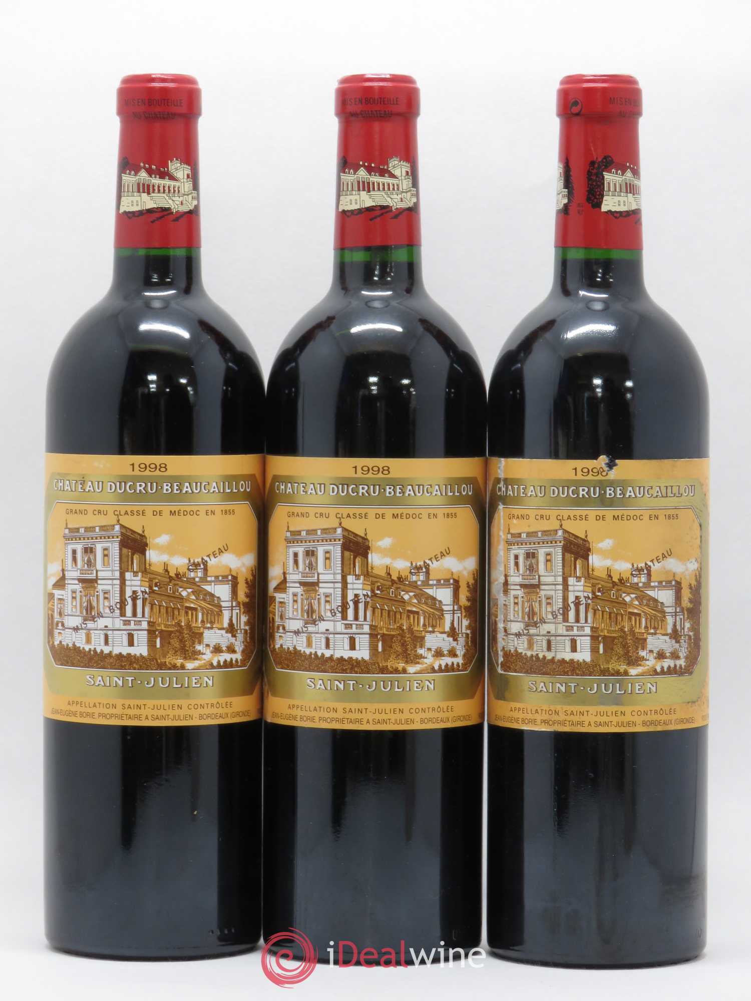 Château Ducru Beaucaillou 2ème Grand Cru Classé 1998 - Lot de 3 bouteilles - 0