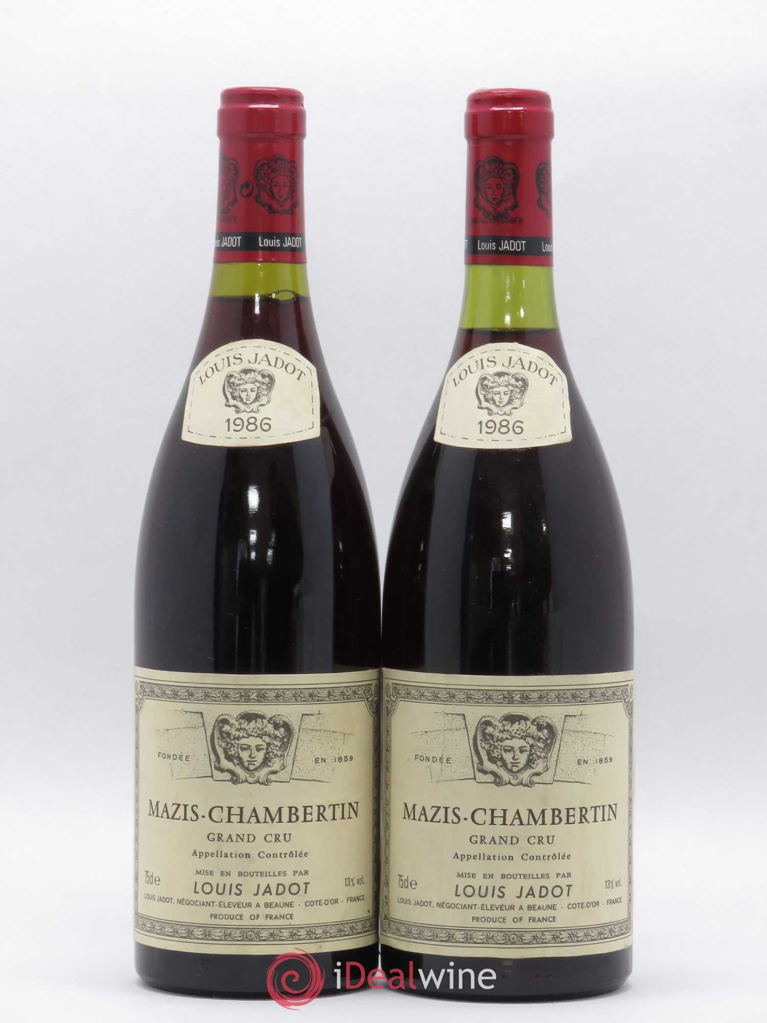 Mazis-Chambertin Grand Cru Louis Jadot 1986 - Lot de 2 bouteilles - 0