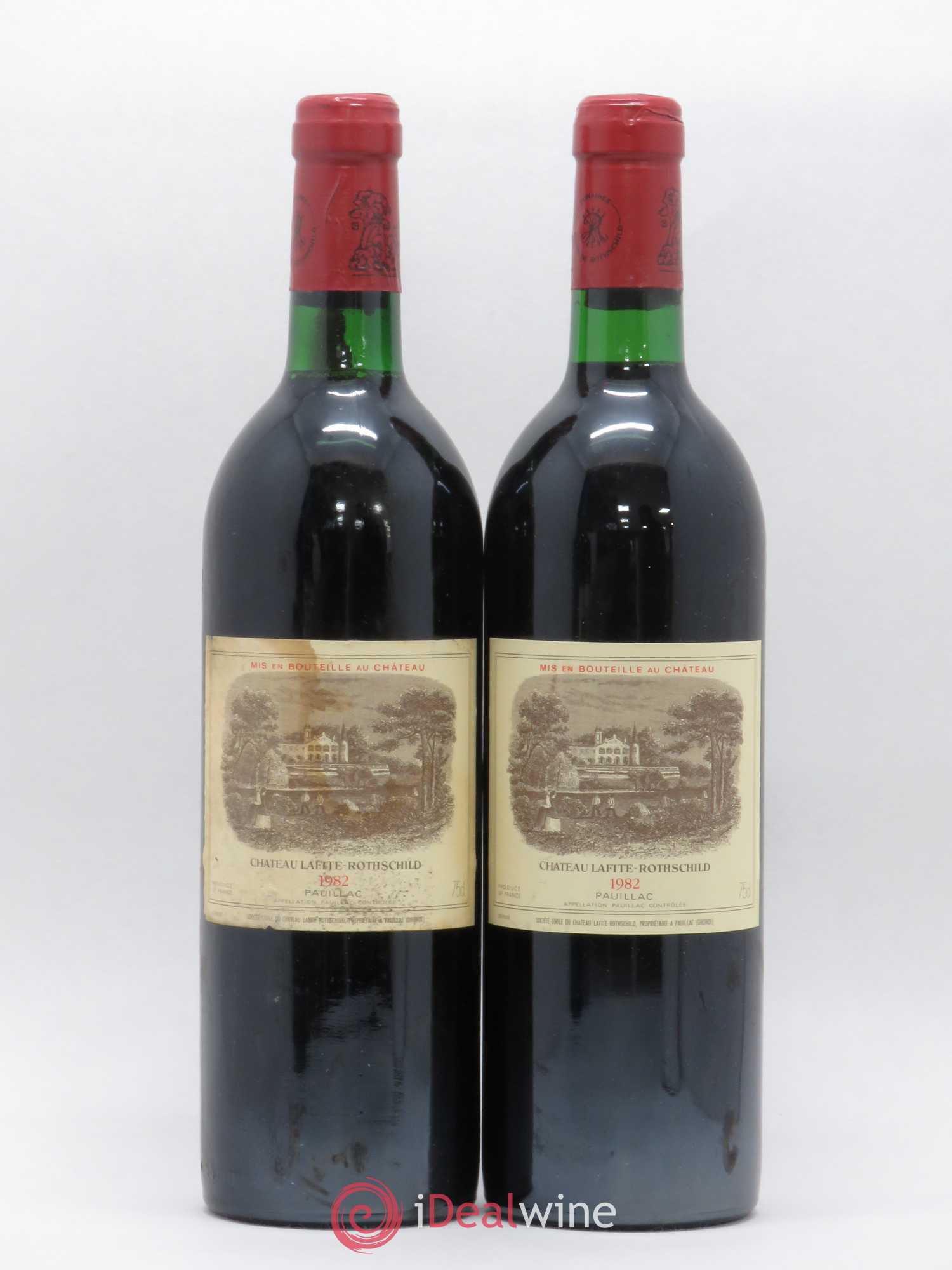 Château Lafite Rothschild 1er Grand Cru Classé 1982 - Lot de 2 bouteilles - 0