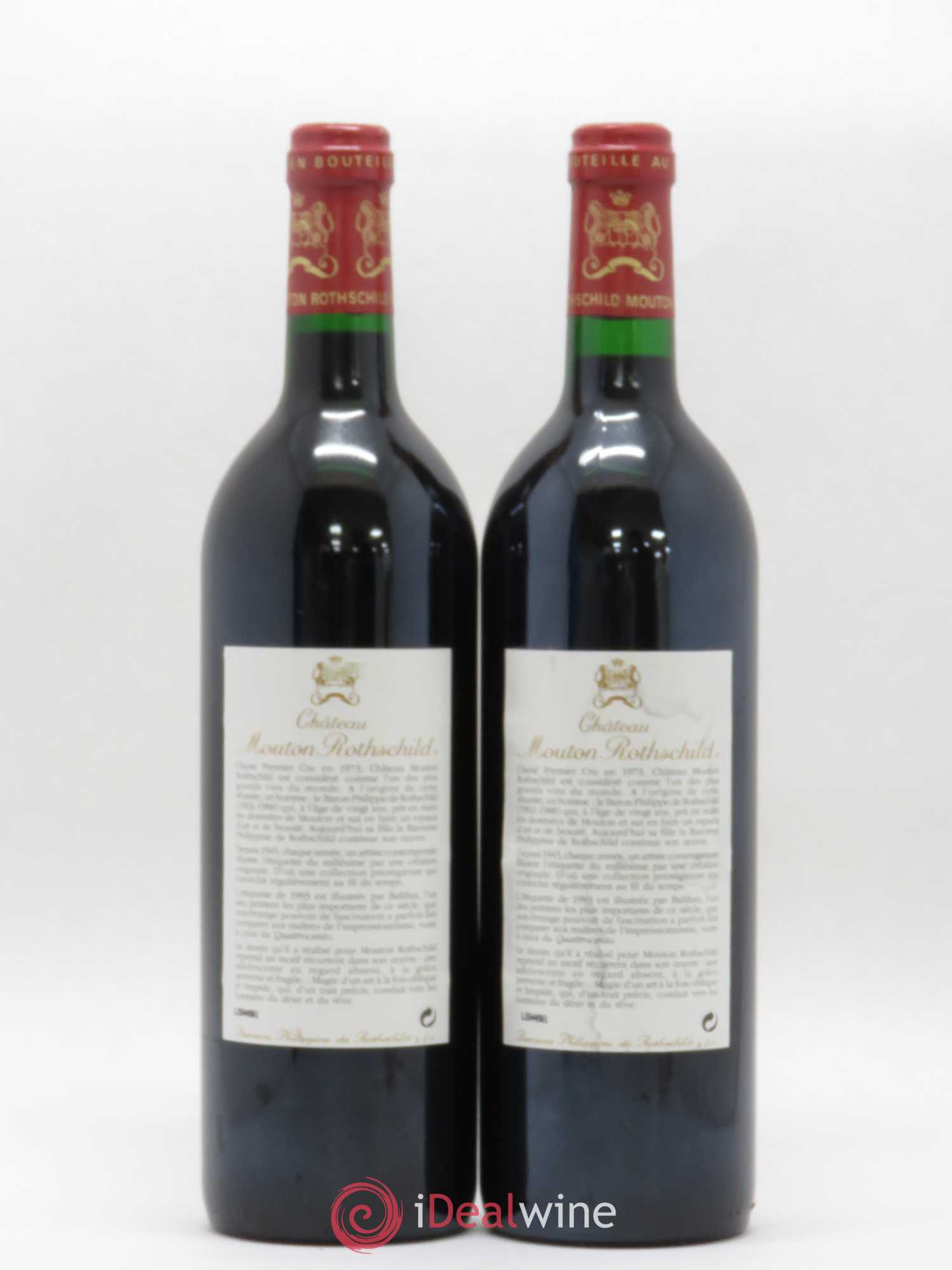 Château Mouton Rothschild 1er Grand Cru Classé 1993 - Lot de 2 bouteilles - 1