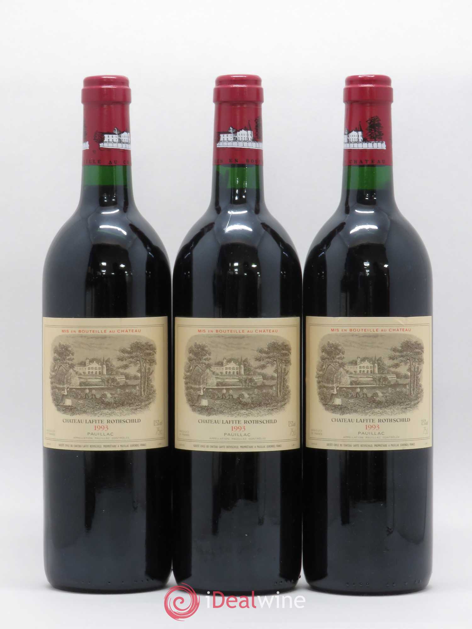 Château Lafite Rothschild 1er Grand Cru Classé 1993 - Lot de 3 bouteilles - 0