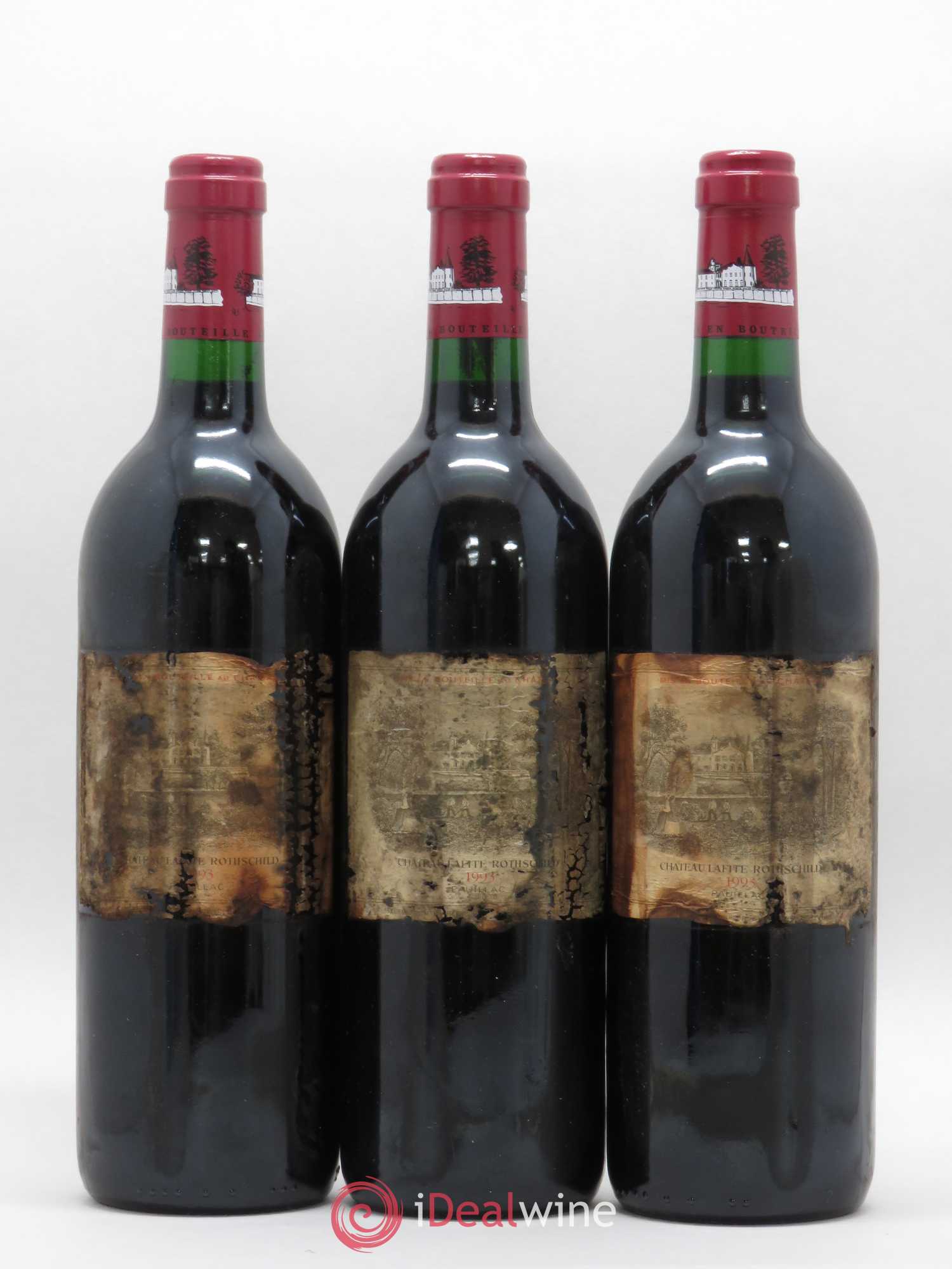 Château Lafite Rothschild 1er Grand Cru Classé 1993 - Lot de 3 bouteilles - 0