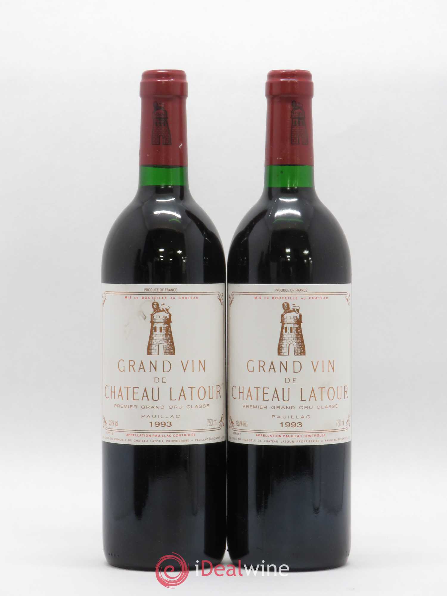 Château Latour 1er Grand Cru Classé 1993 - Lot de 2 bouteilles - 0